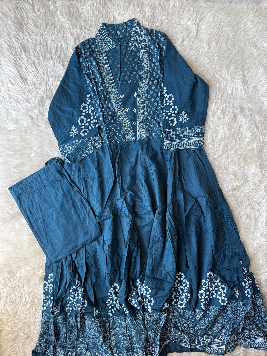 Cotton FLARE Kurti Pant Set