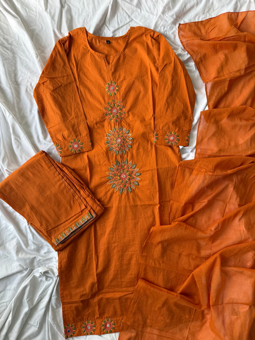 Budget Friendly Kurti Pant Dupatta Set