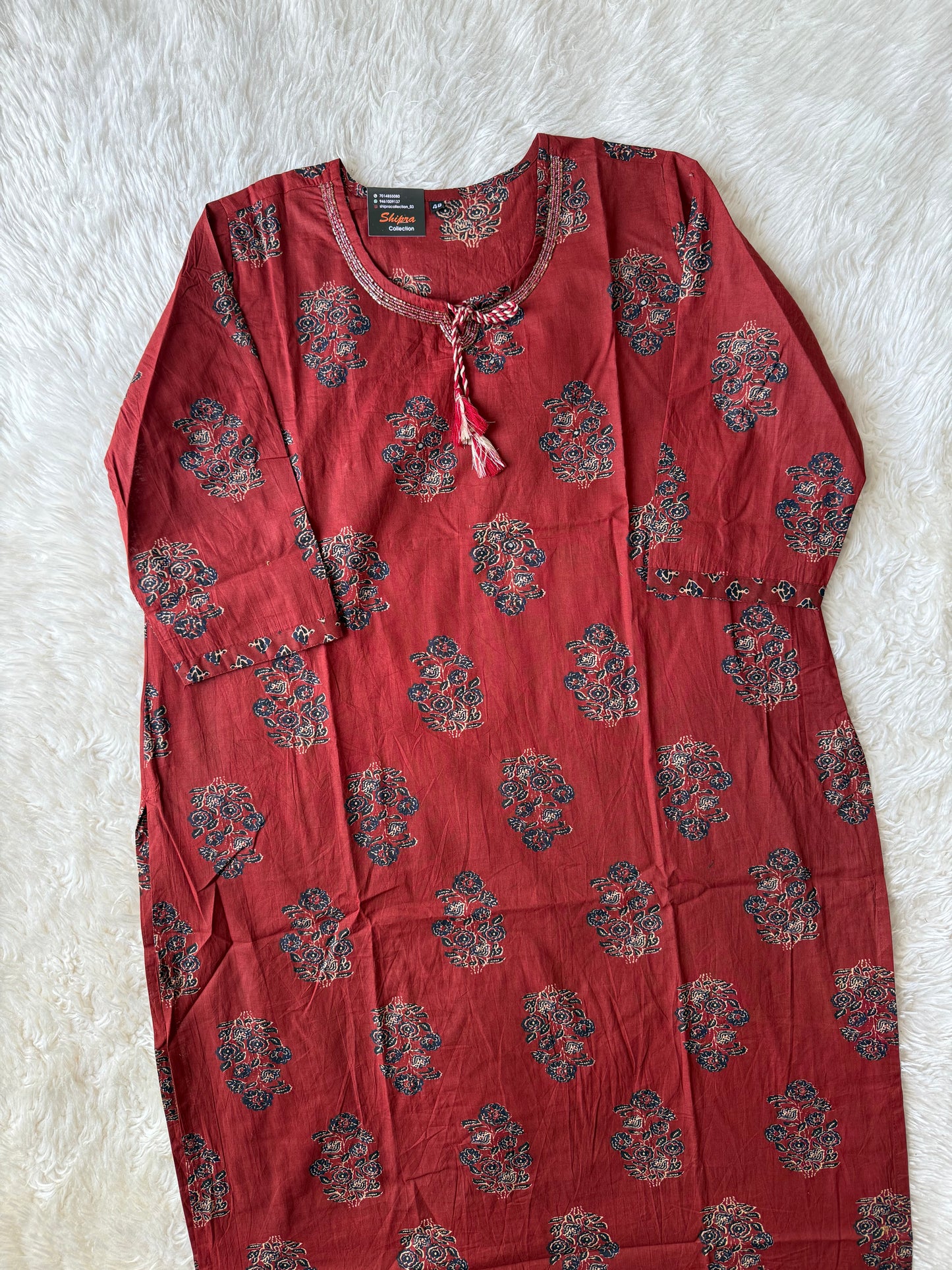 Pure Cotton Kurti Pant Dupatta Set