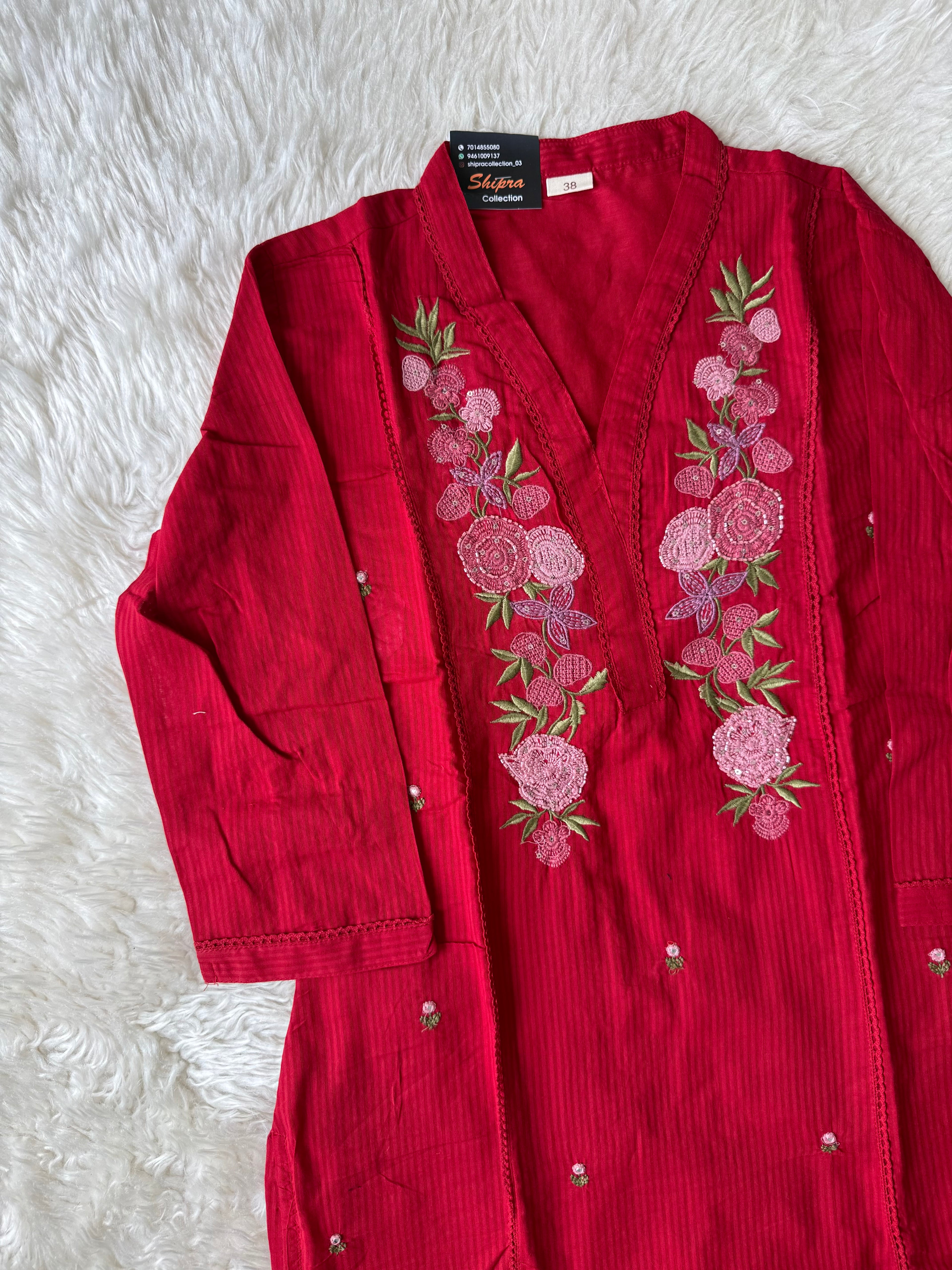 Premium Cotton Kurti Pant Dupatta Set