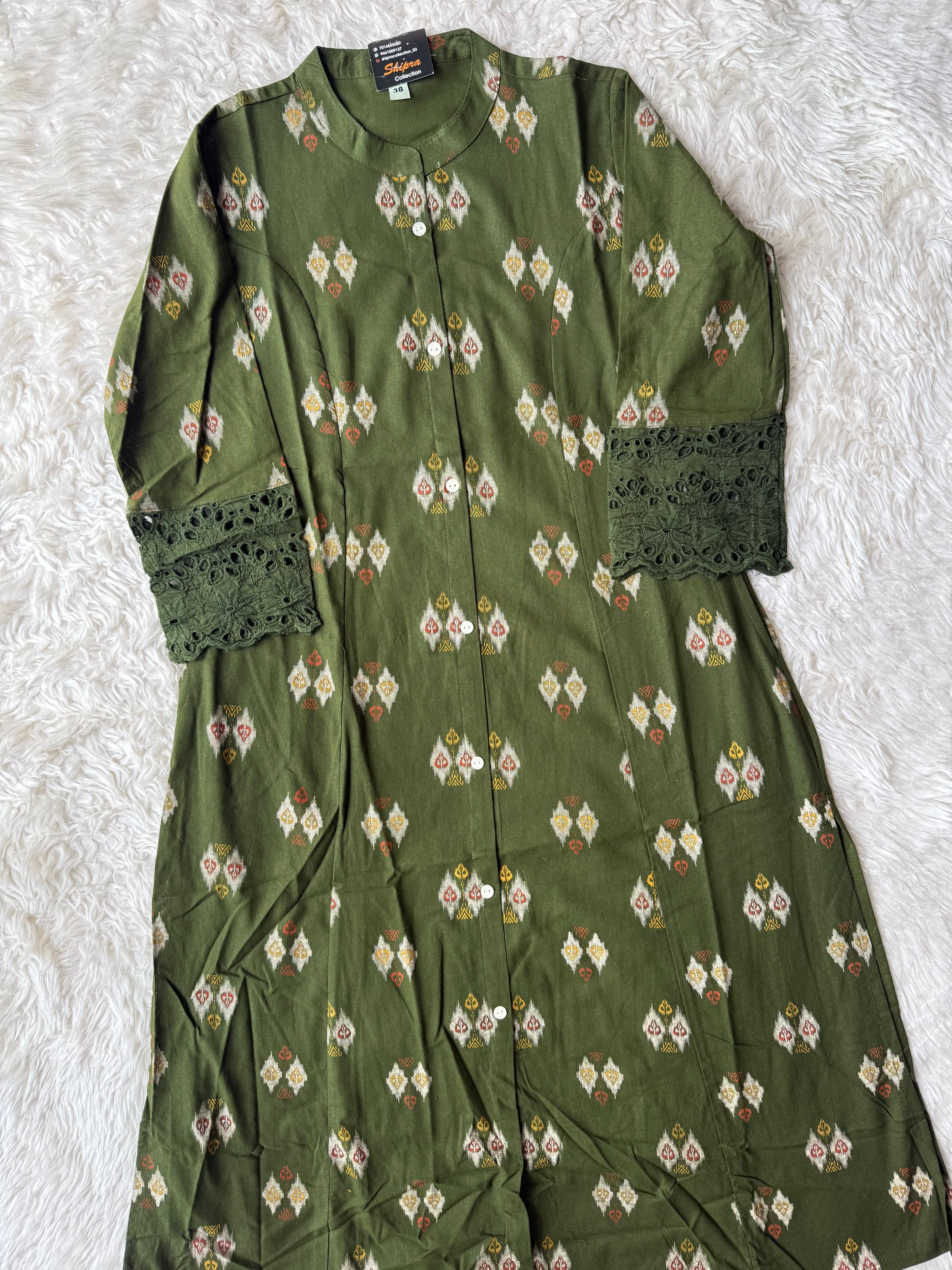 Khadi Cotton Aline kurti
