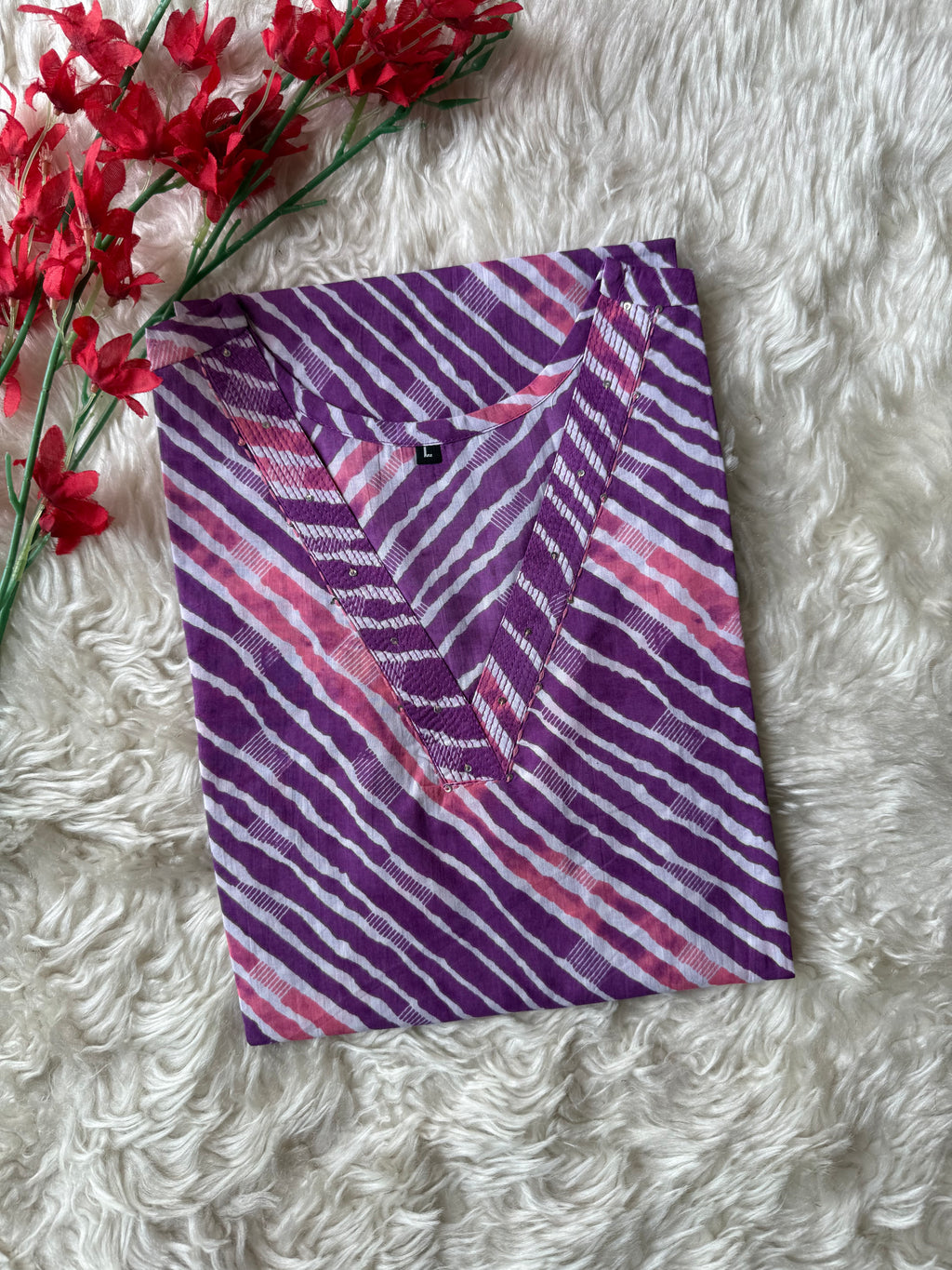 Premium Cotton Lehariya Kurti