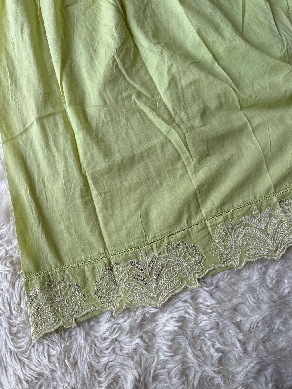Mul Cotton FLARE Kurti Pant Dupatta Set