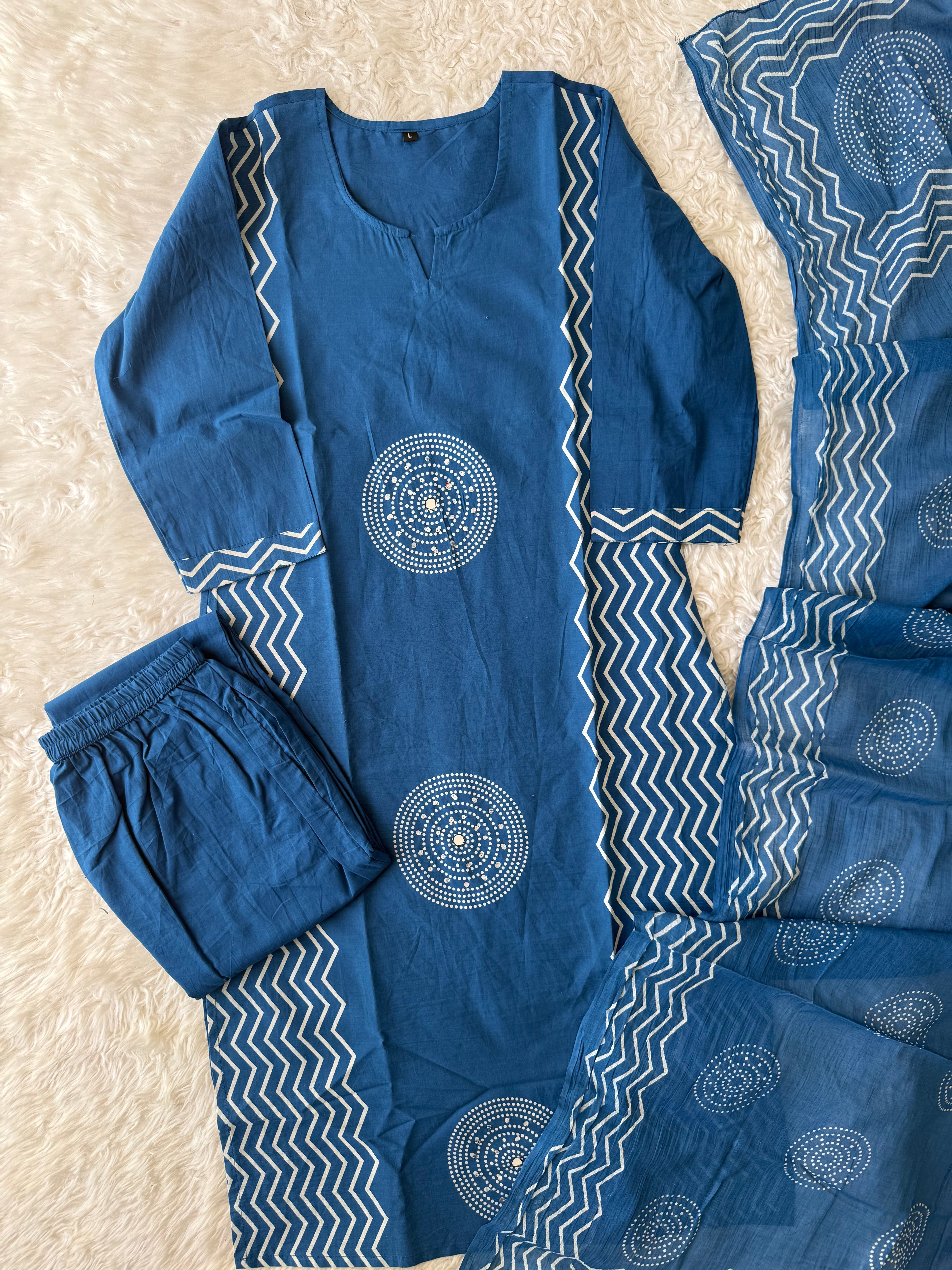 Budget Friendly Kurti Pant Dupatta Set