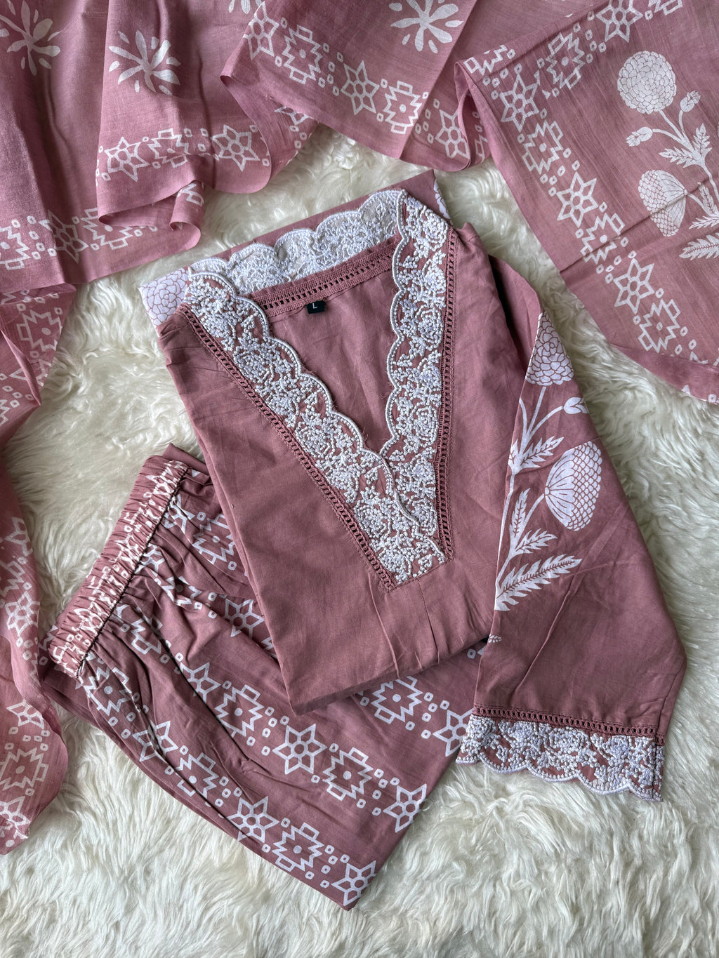 Budget Friendly Kurti Pant Dupatta Set