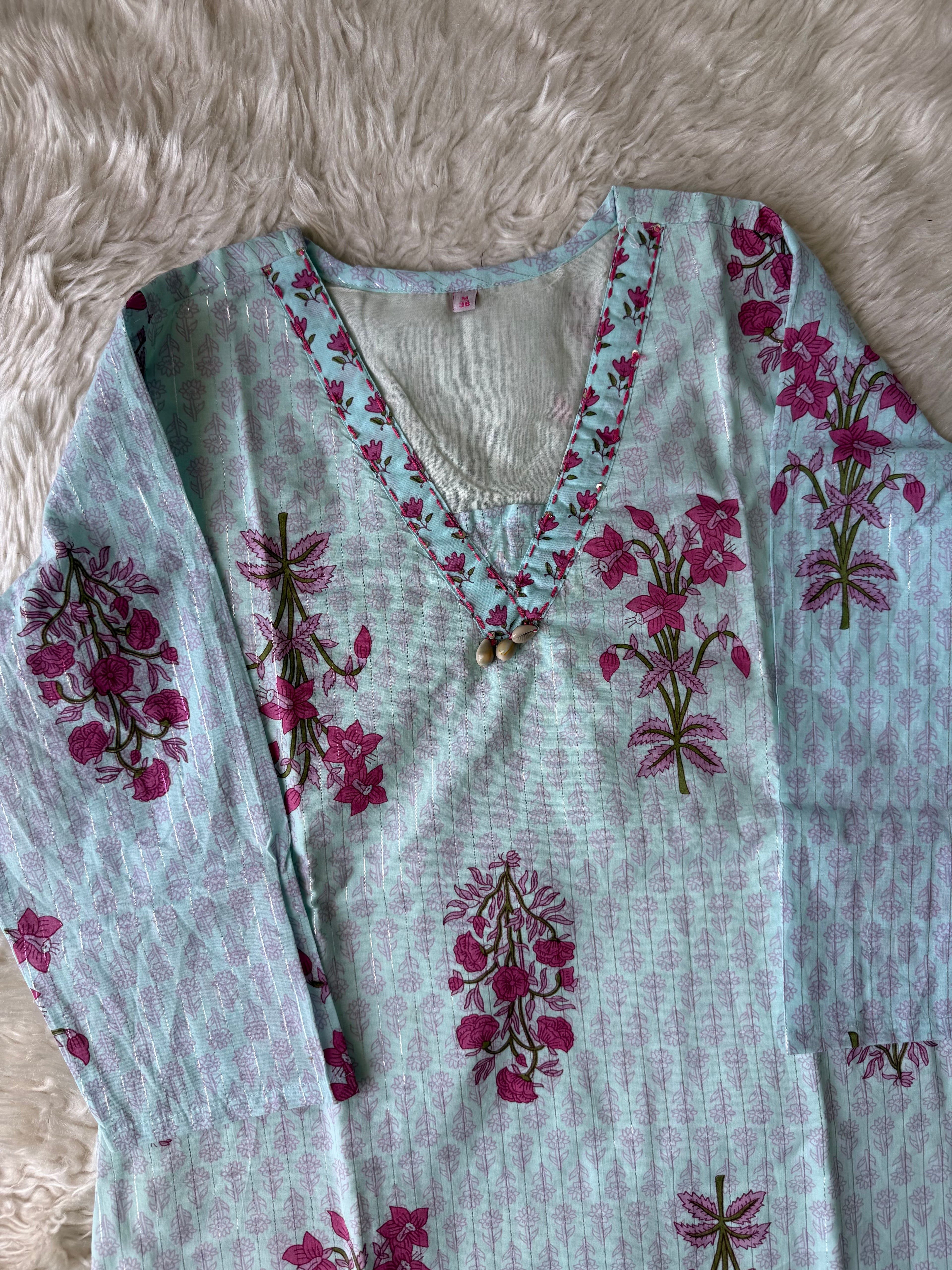 Premium Cotton Kurti Pant Dupatta Set