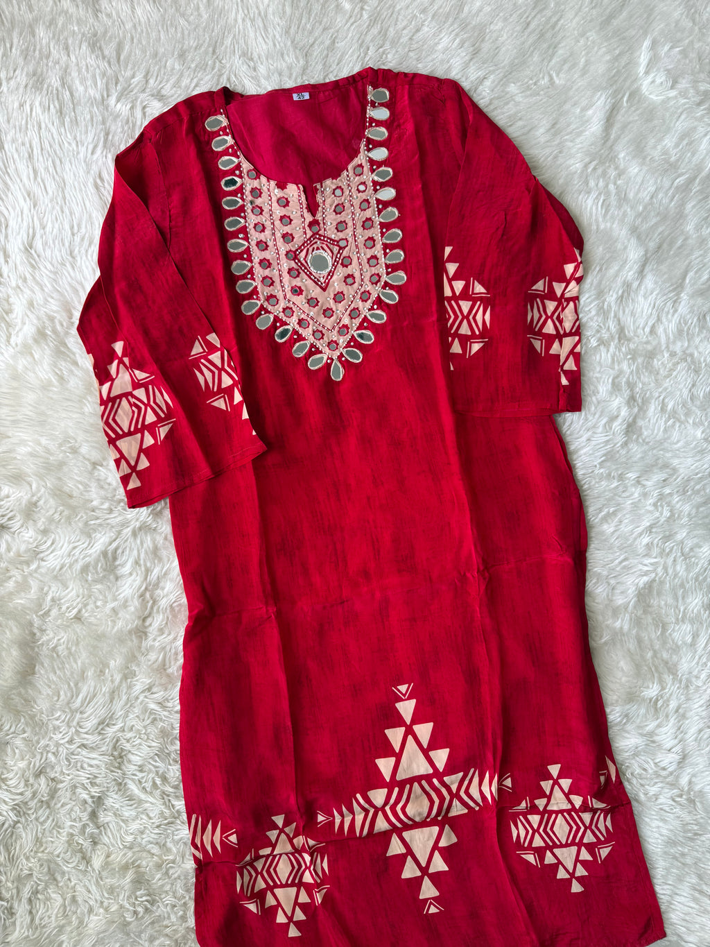 Crepe Silk Kurti Pant Dupatta Set