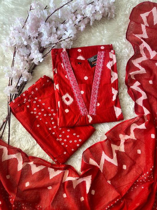 Budget Friendly FLARE Kurti Pant Dupatta Set