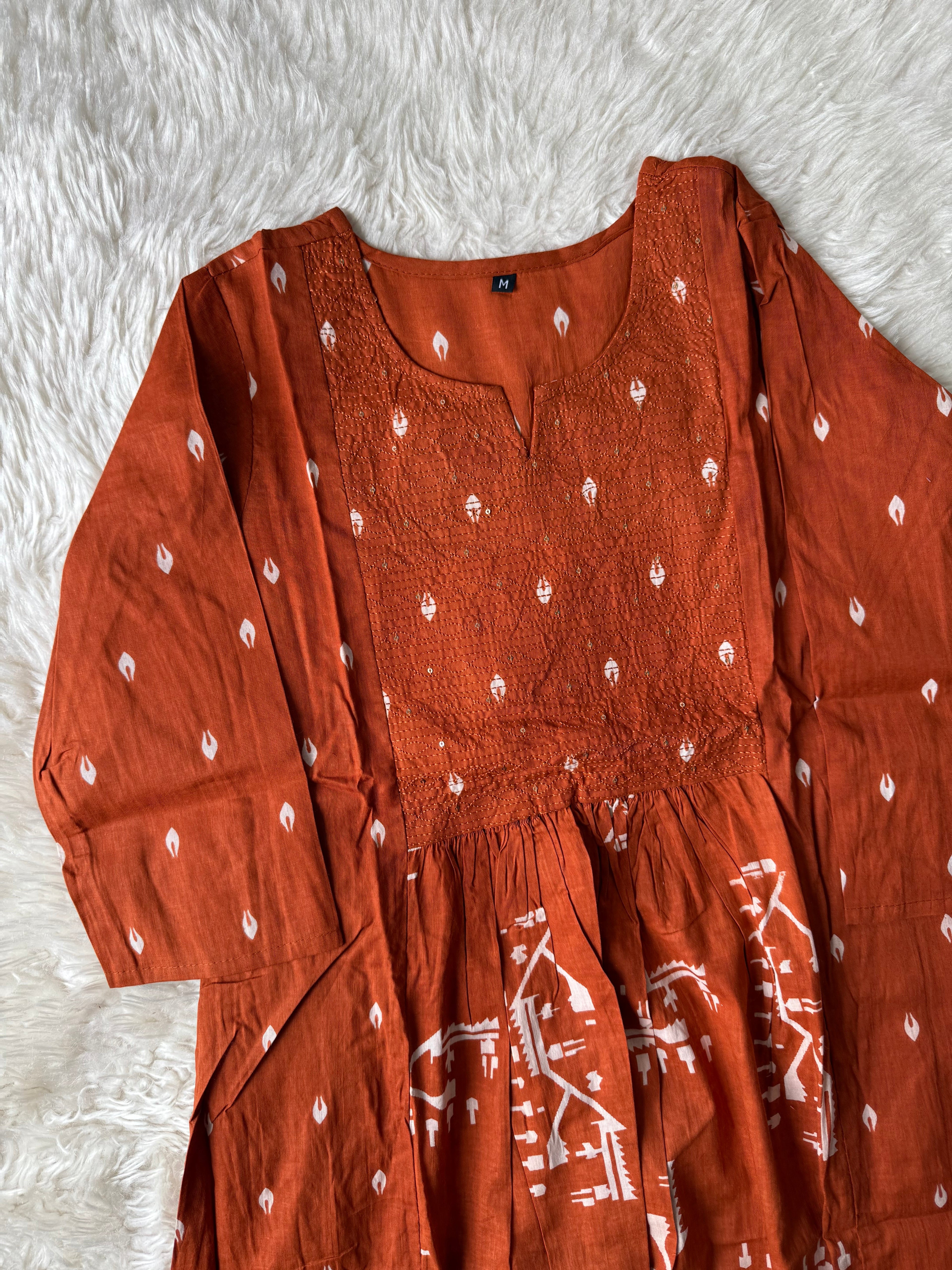 Cotton FLARE Kurti Pant Set