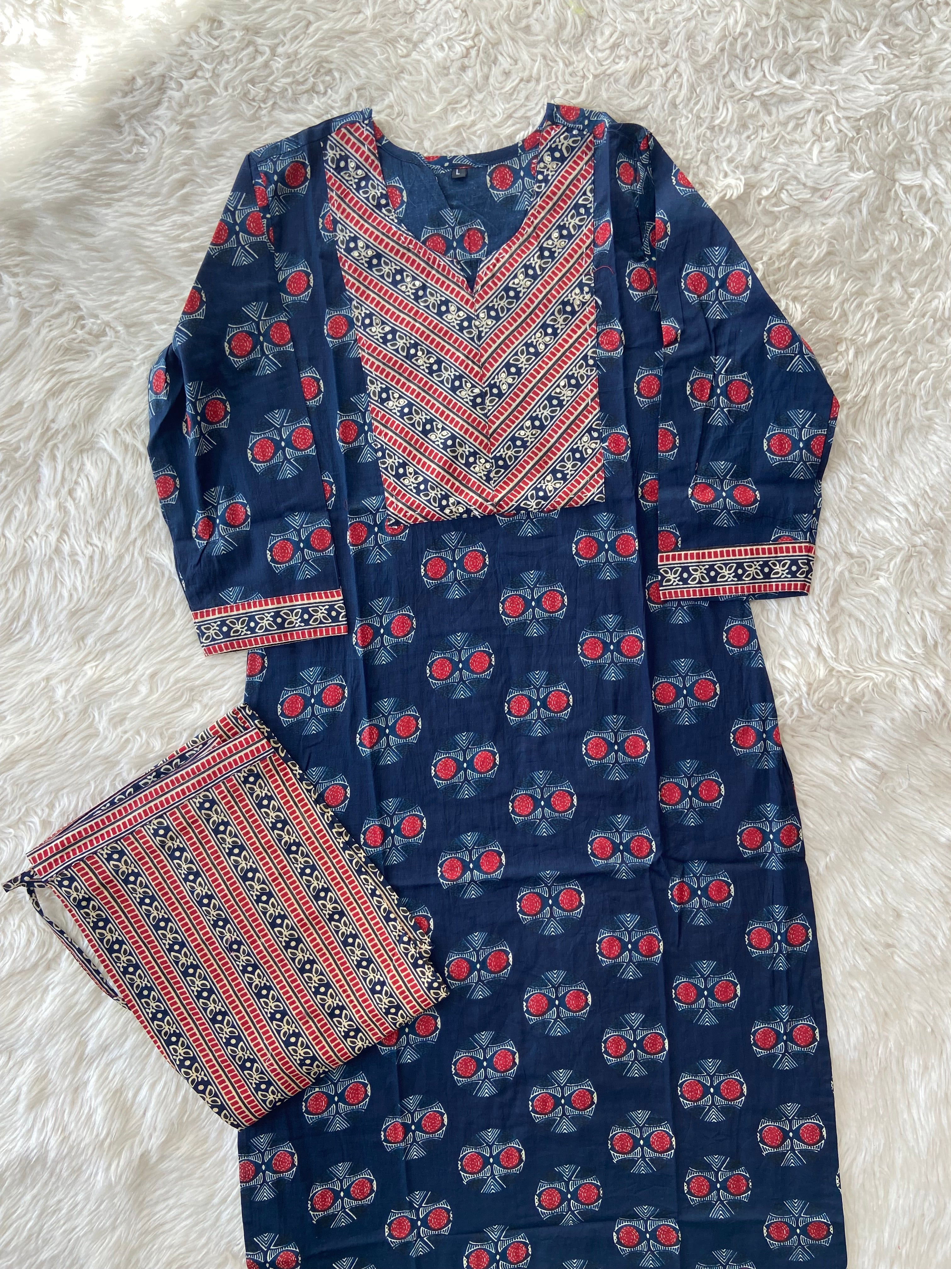Cotton Kurti Pant Set