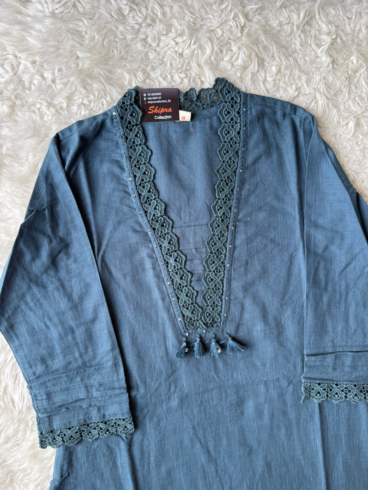 Khadi Cotton Kurti Pant Set