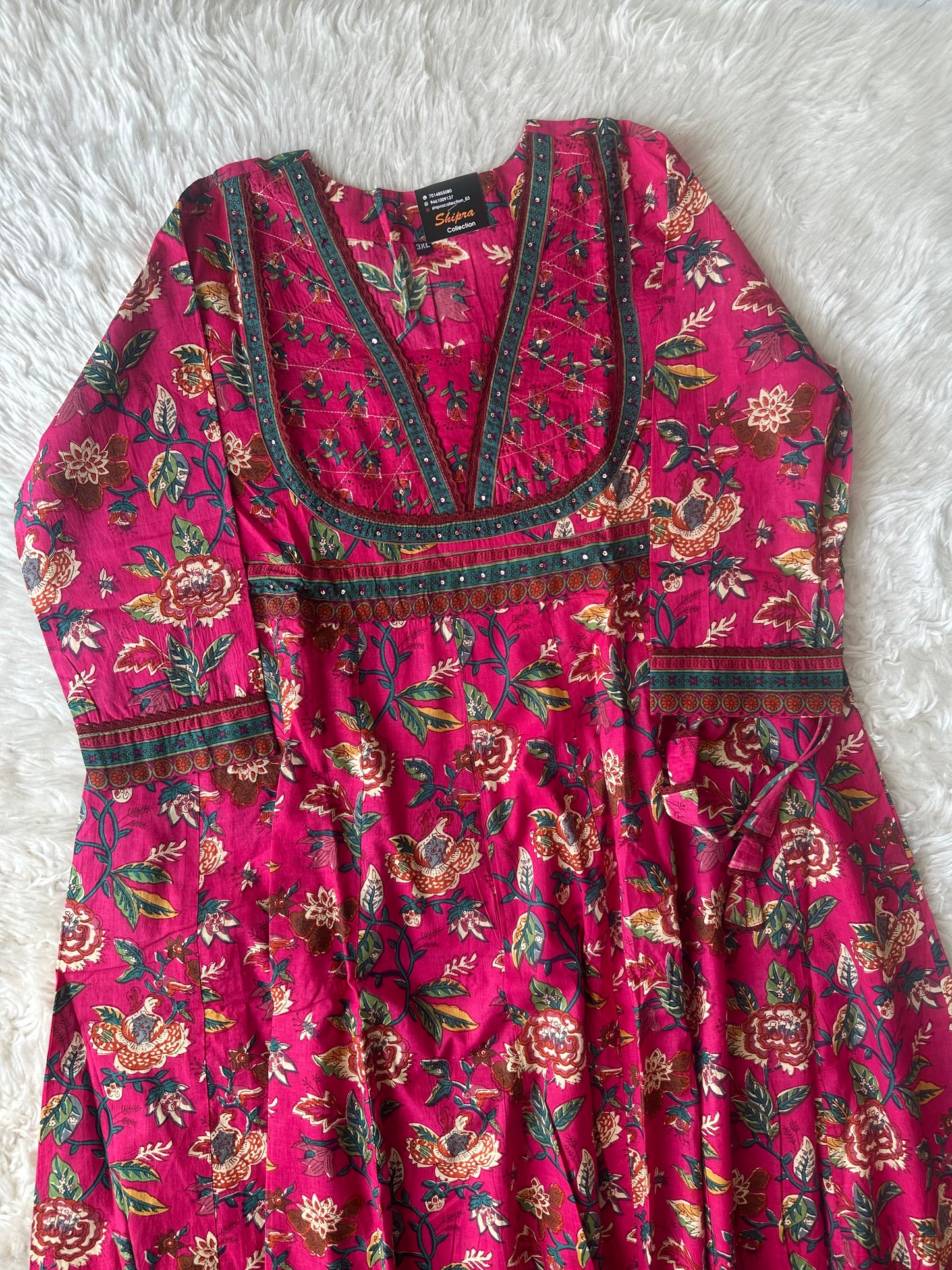 Premium Cotton FLARE Kurti Plazo Dupatta Set