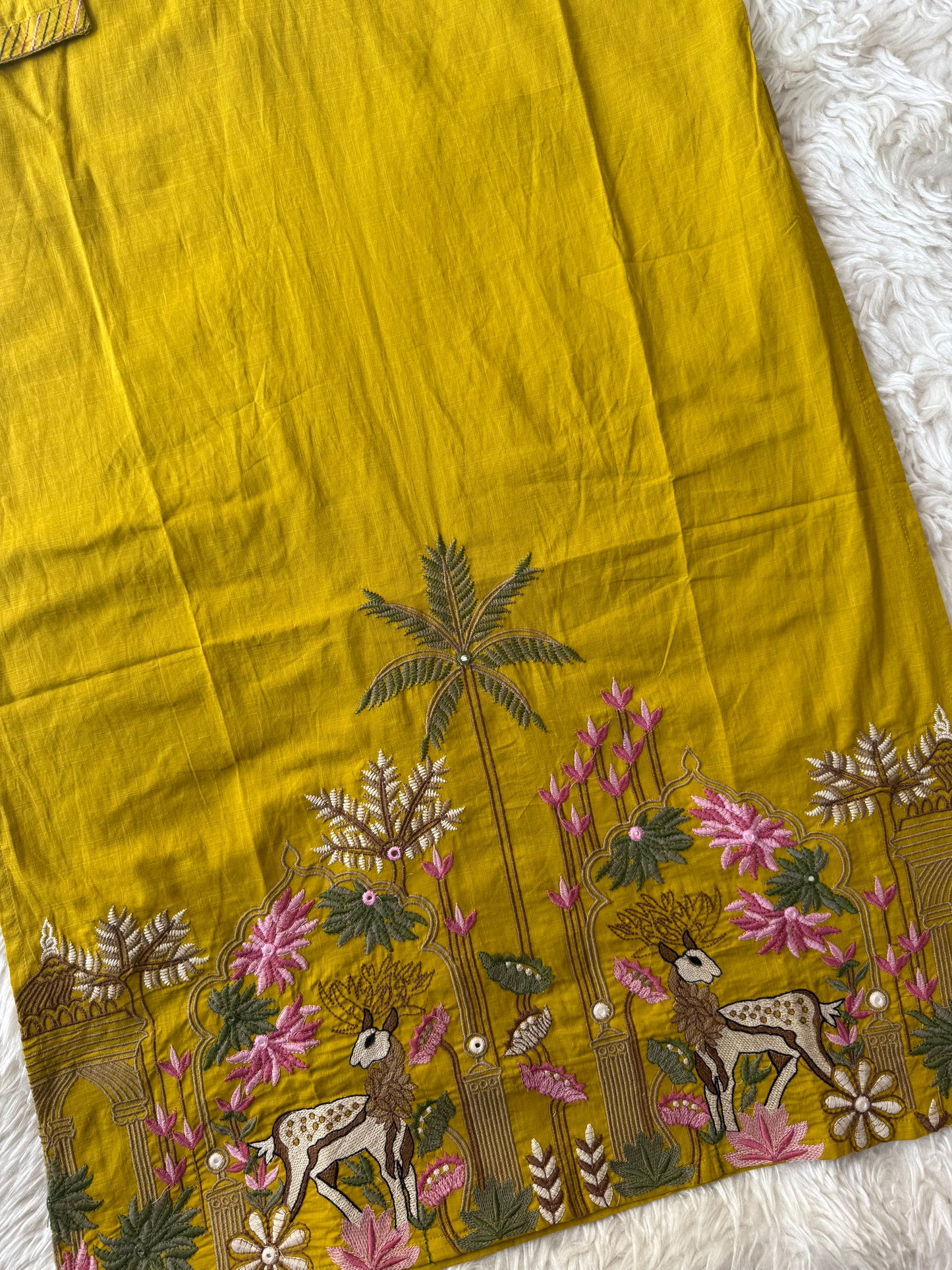 Pure Slub Cotton Kurti Pant Set