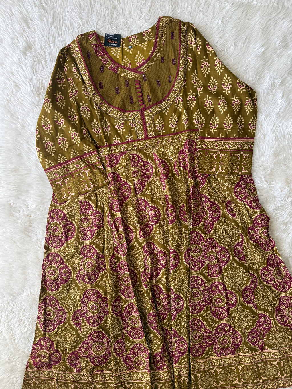 Premium Cotton FLARE Kurti Pant Dupatta Set