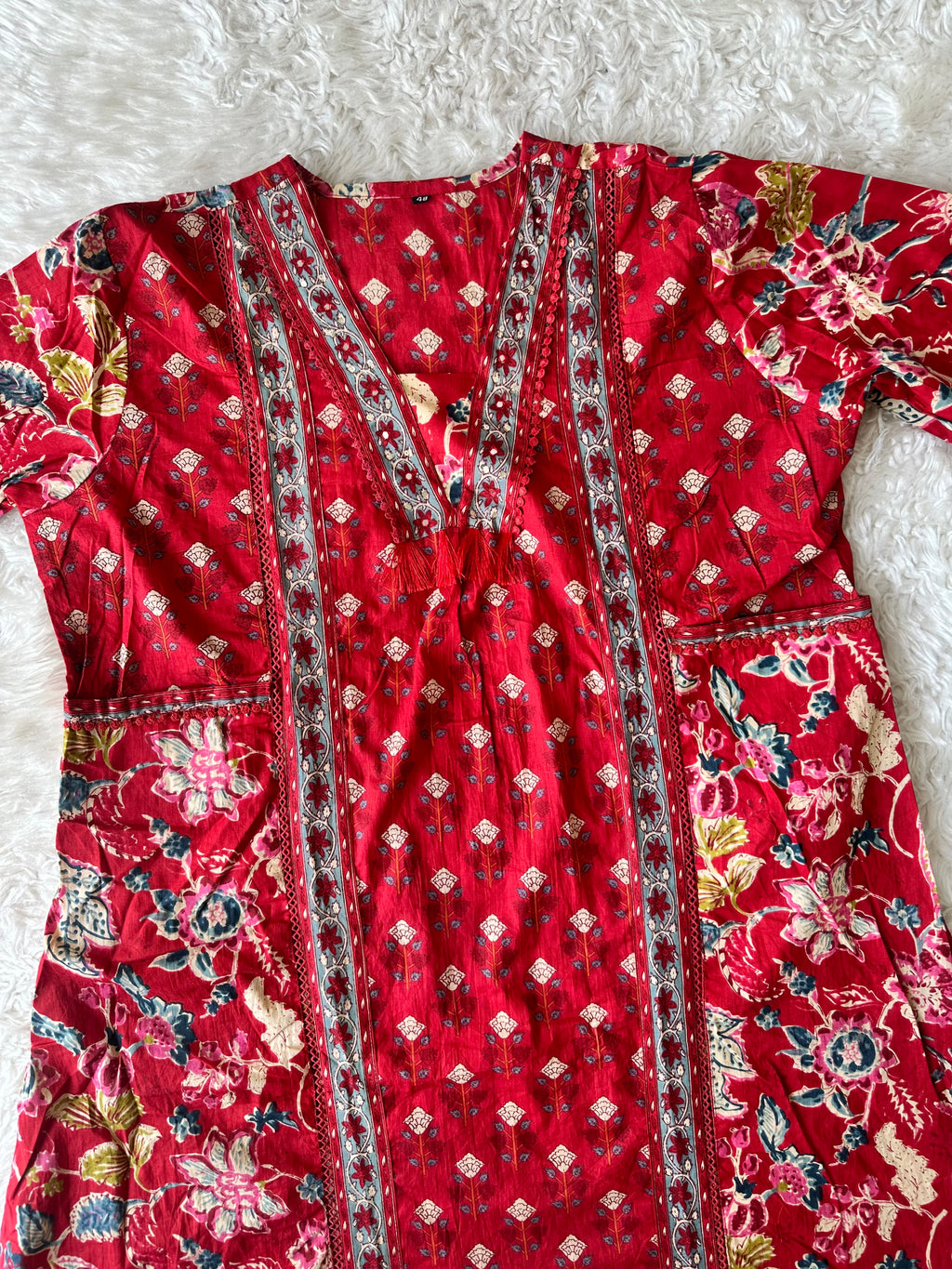 Cotton FLARE Kurti Pant Dupatta Set
