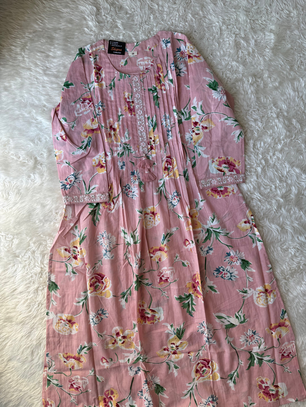 Premium Cotton Aline Kurti Pant Dupatta Set