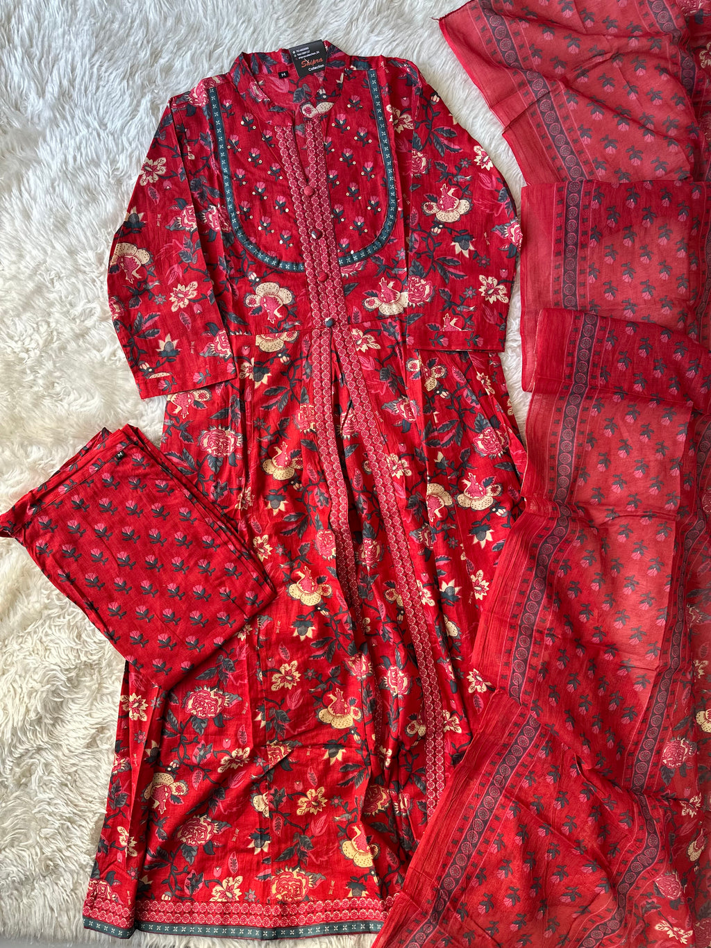 Budget Friendly FLARE Kurti Pant Dupatta Set