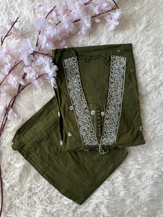 Cotton FLARE Kurti Pant Set