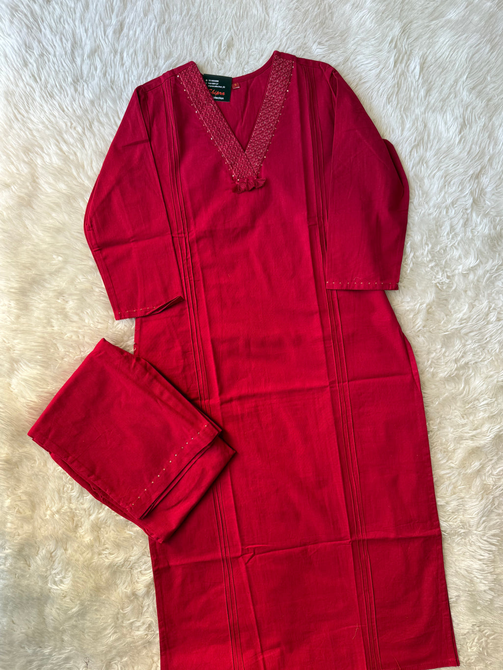 Premium Khadi Cotton Kurti Pant Set