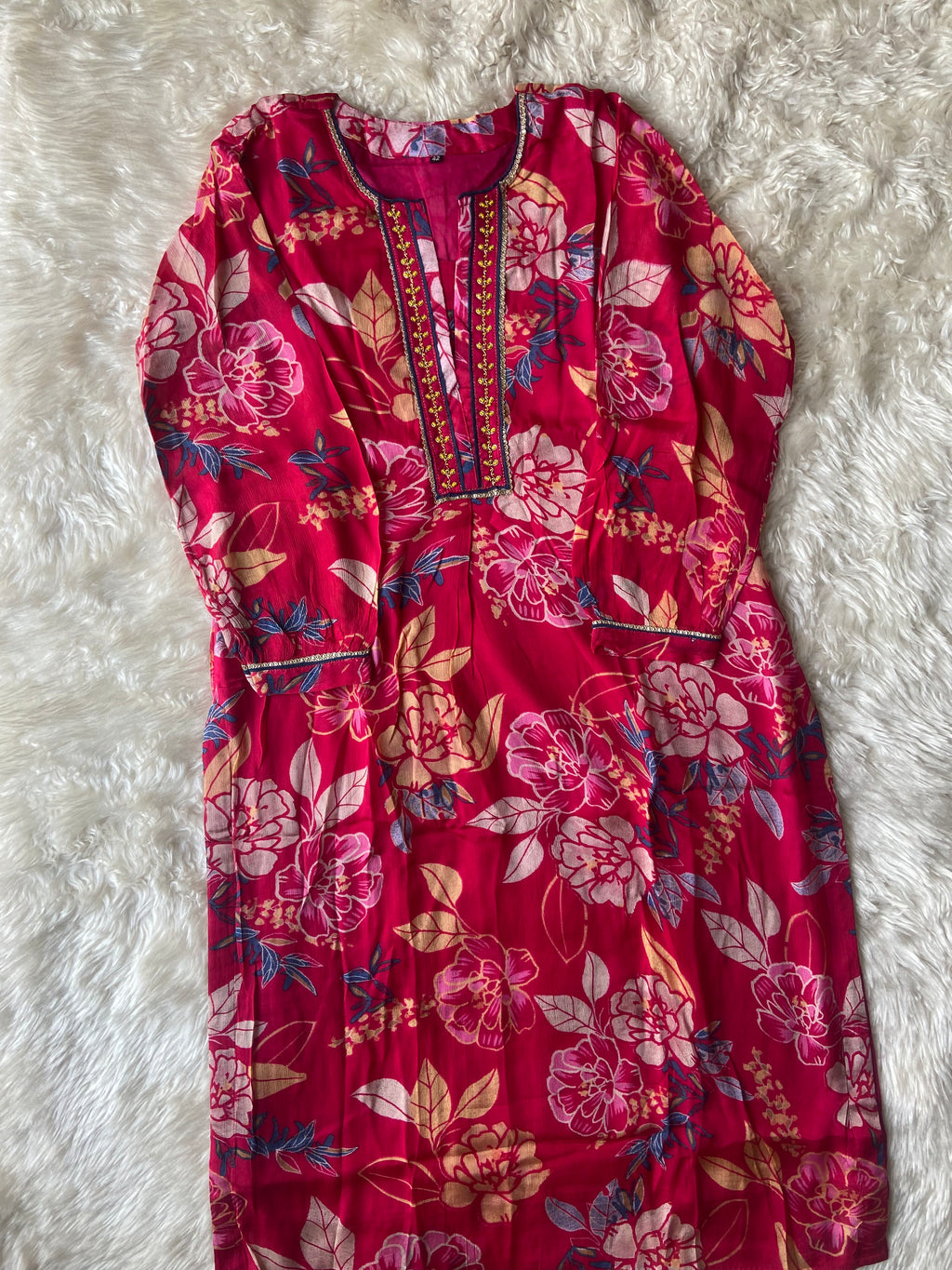 Pure Chinon Kurti with lining