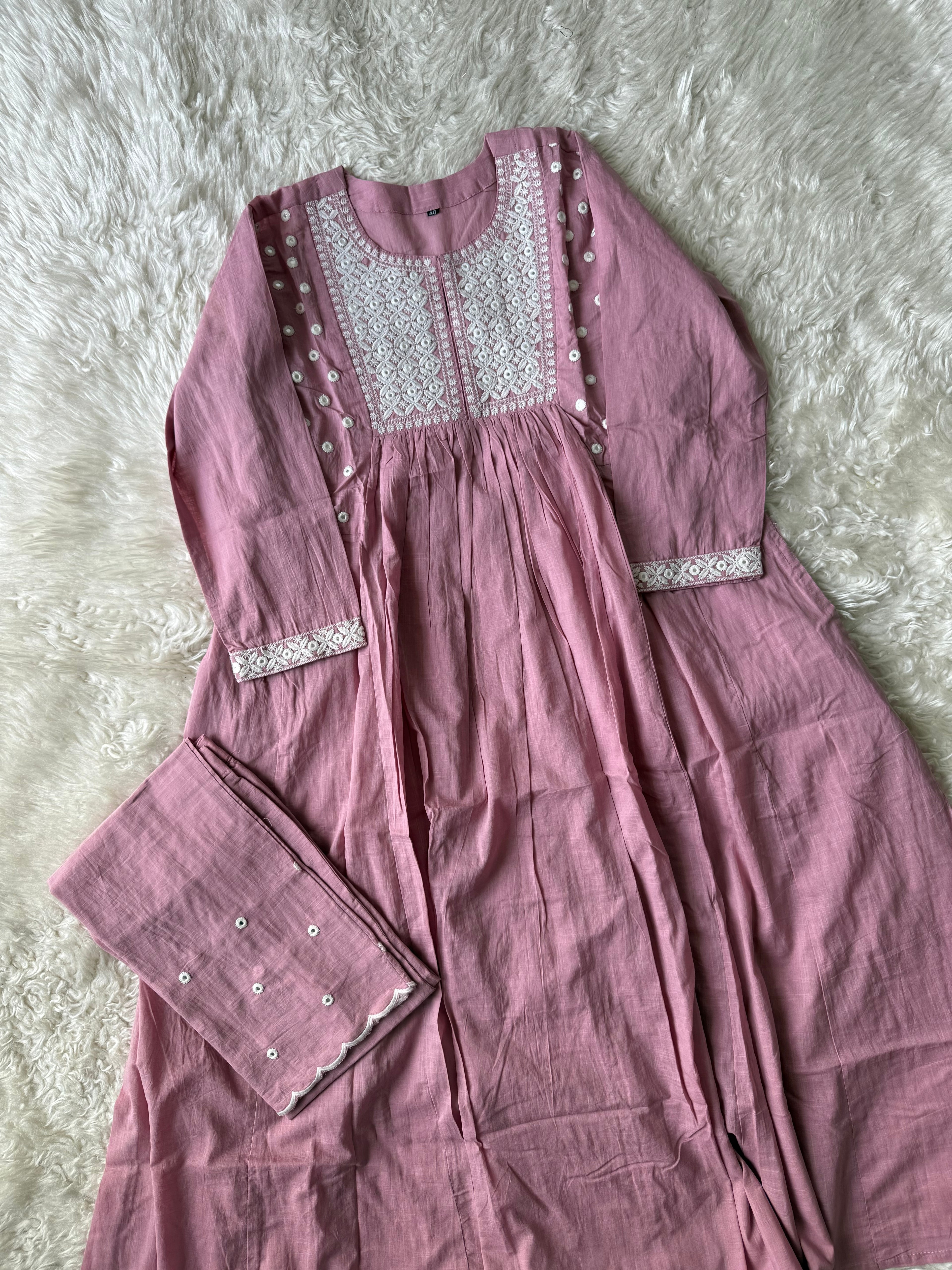 Z Premium Mul Cotton Kurti Plazo Set