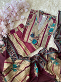 Muslin Silk Kurti Pant Dupatta Set