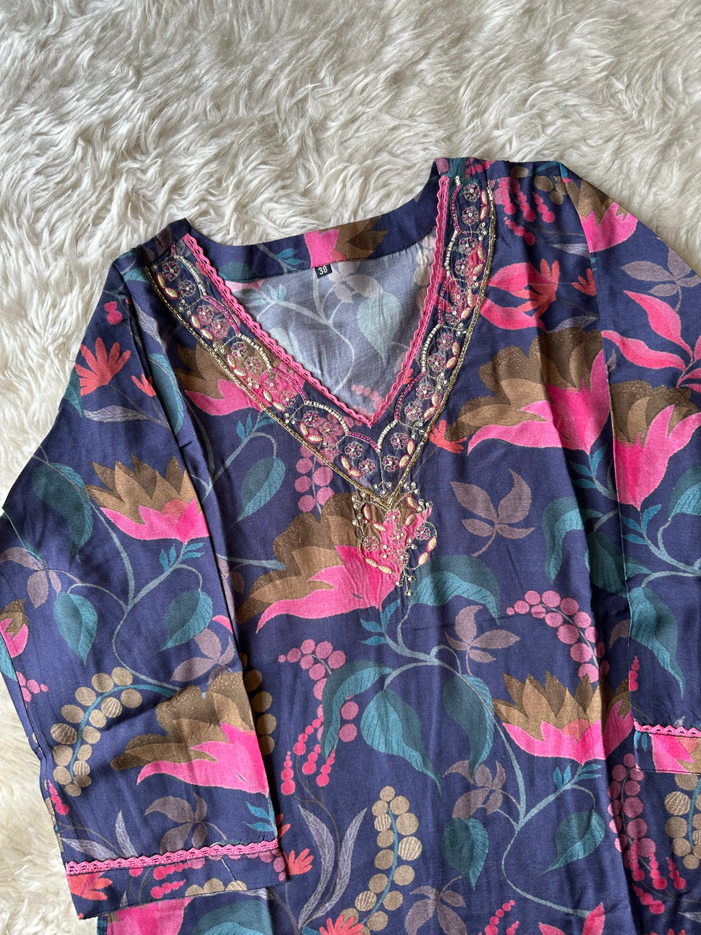 Premium Muslin Silk Kurti Pant Set