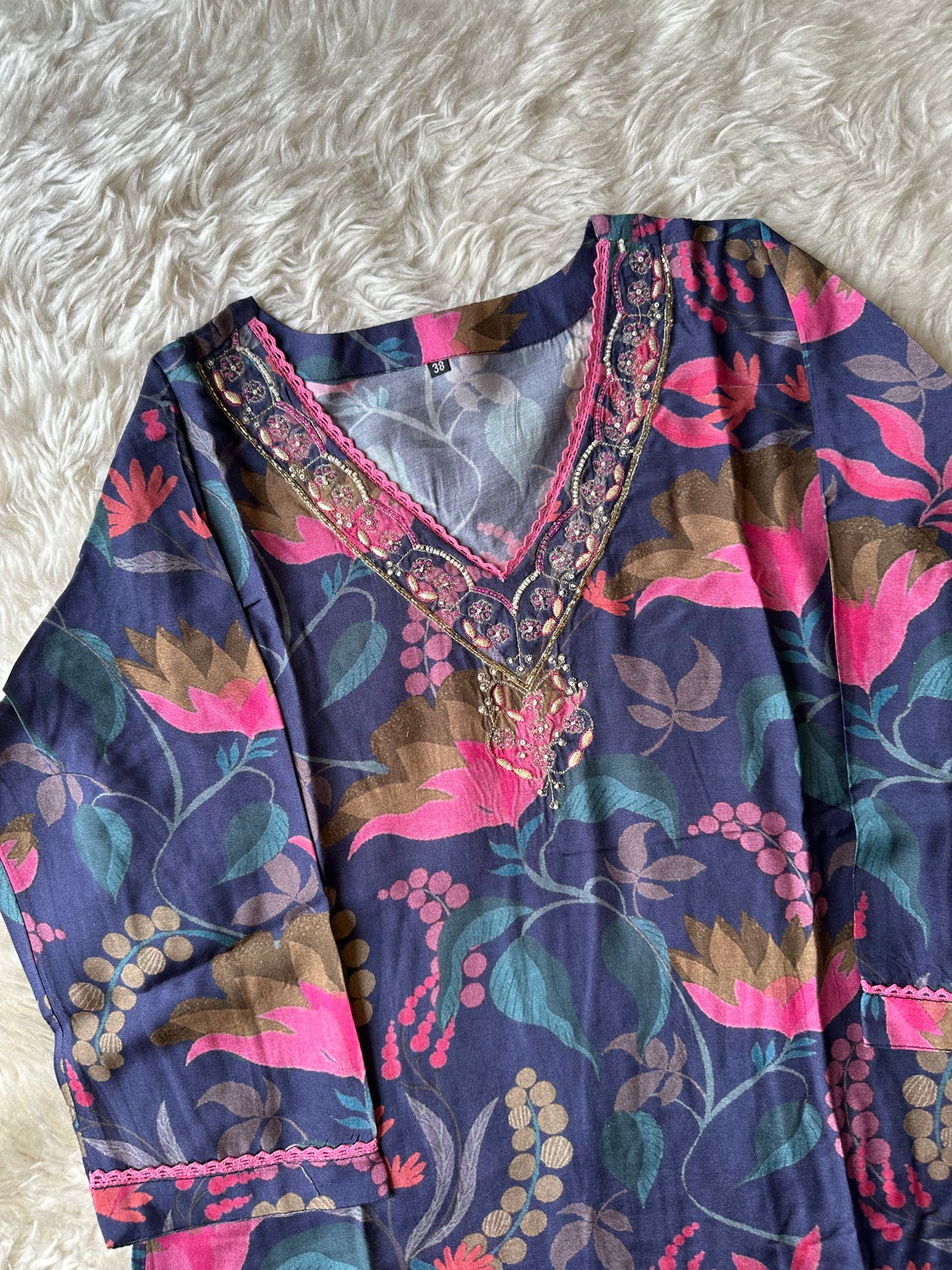 Premium Muslin Silk Kurti Pant Set