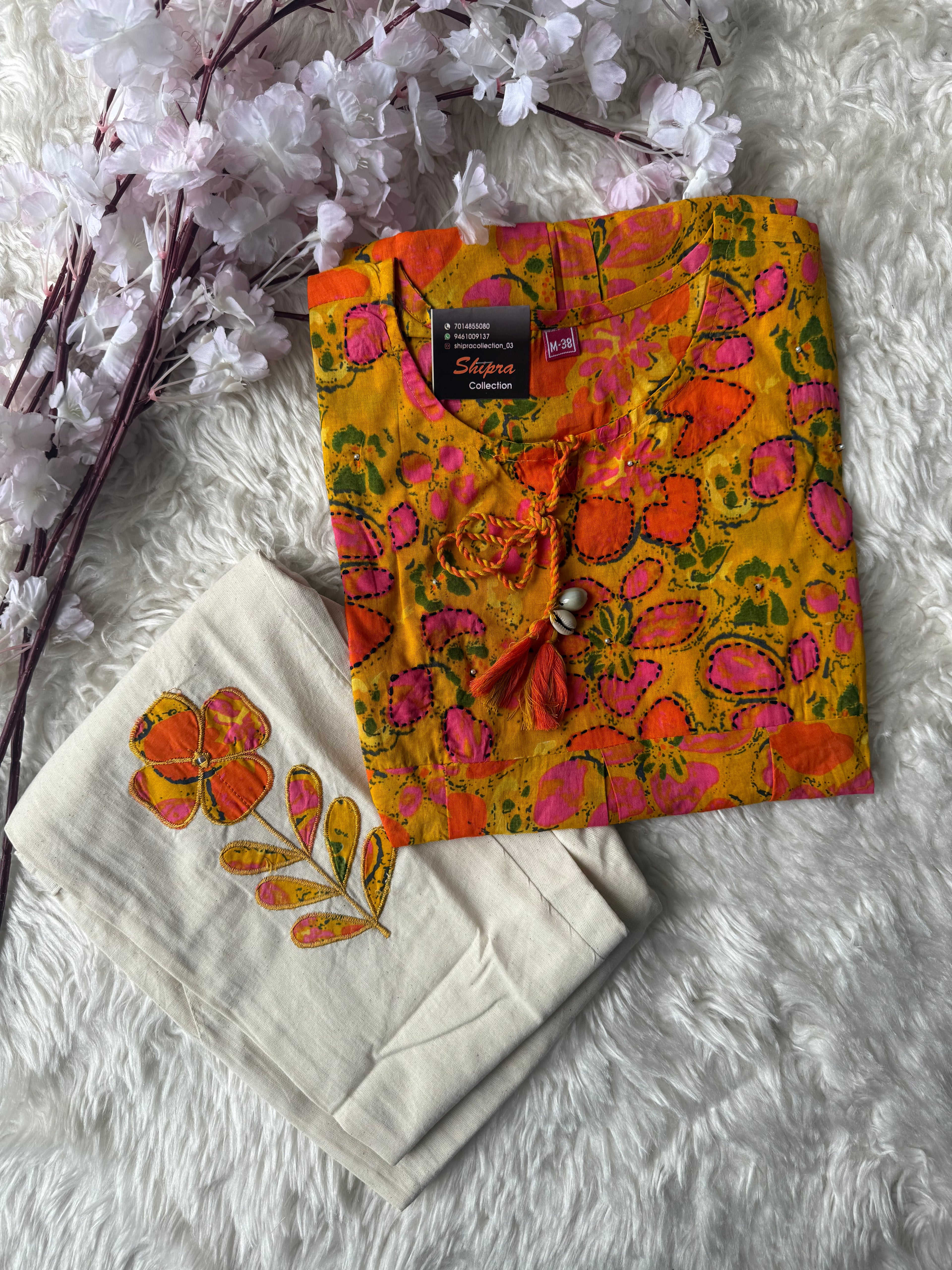 Breathable Cotton Patch Work Co-ord Set