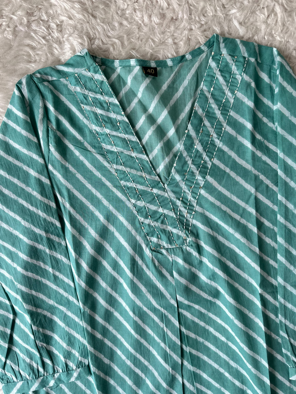 Premium Cotton Lehariya Kurti