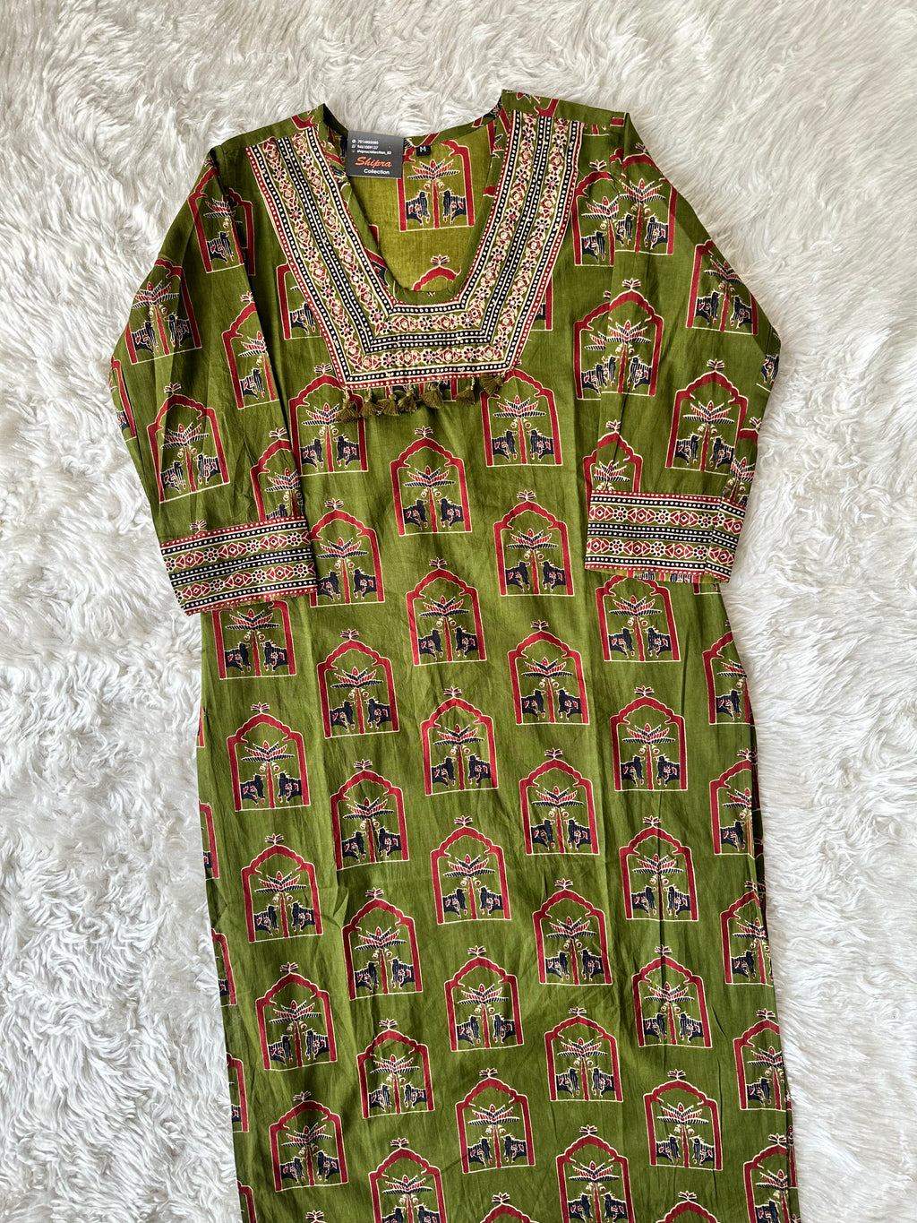 Cotton Kurti Pant Dupatta Set