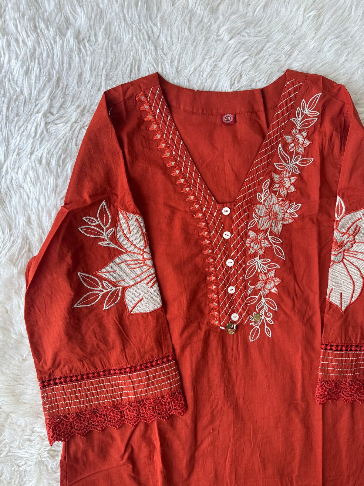 Pure Cotton Kurti Pant Dupatta Set
