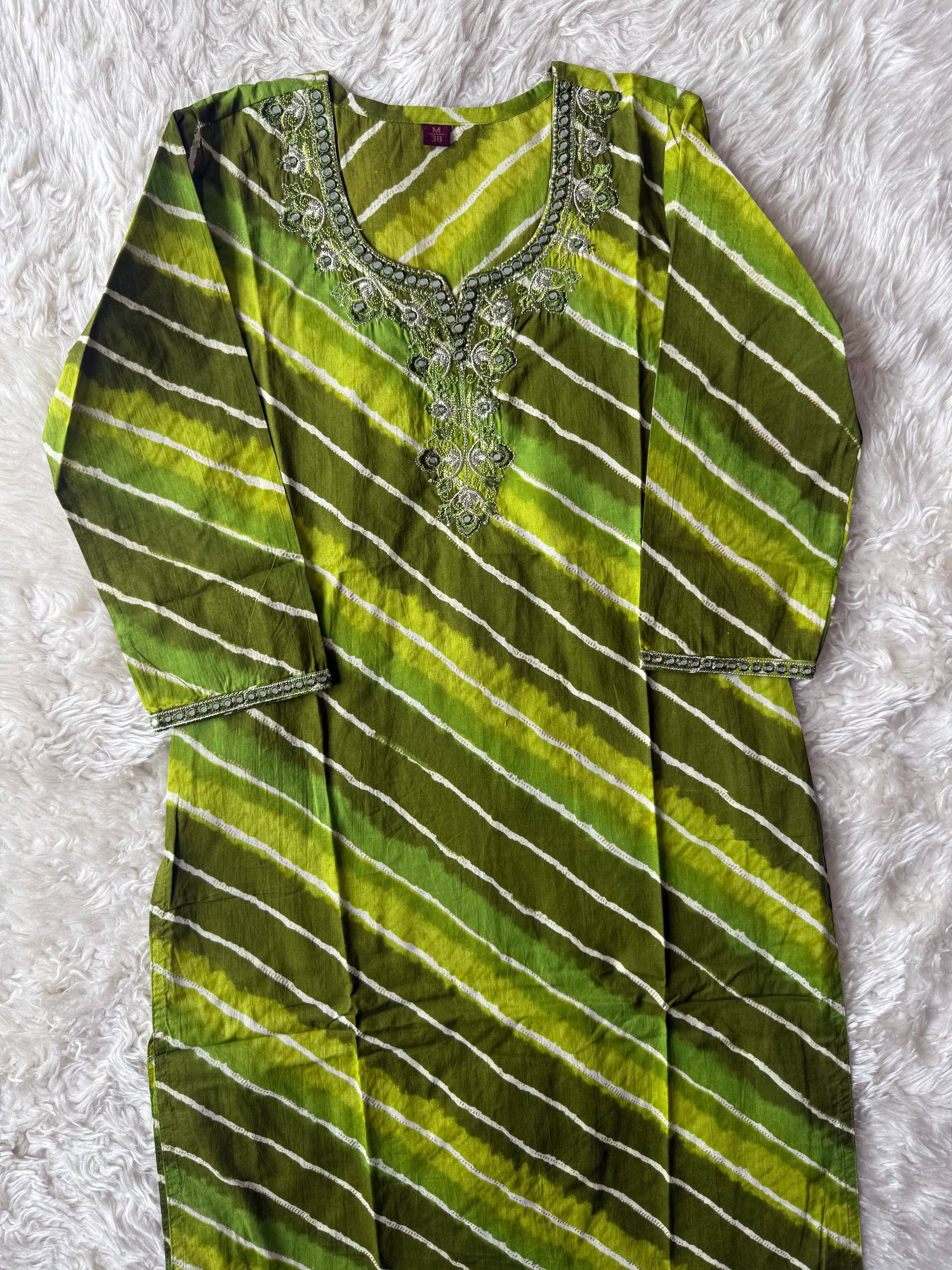 Pure Cotton Lehariya Set