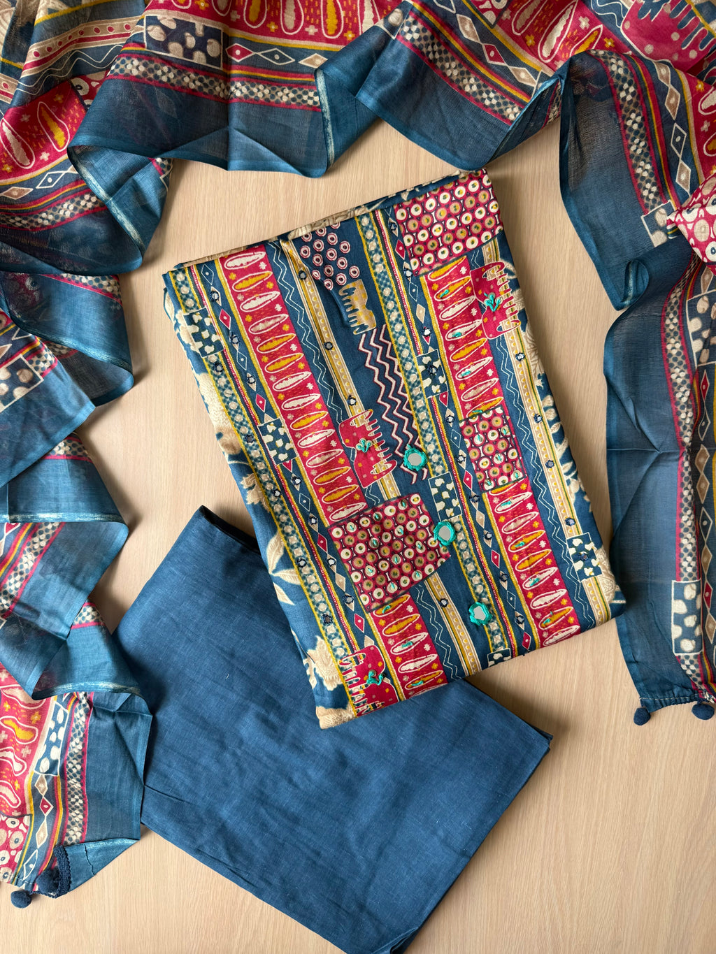 Premium Cotton Unstitched Set