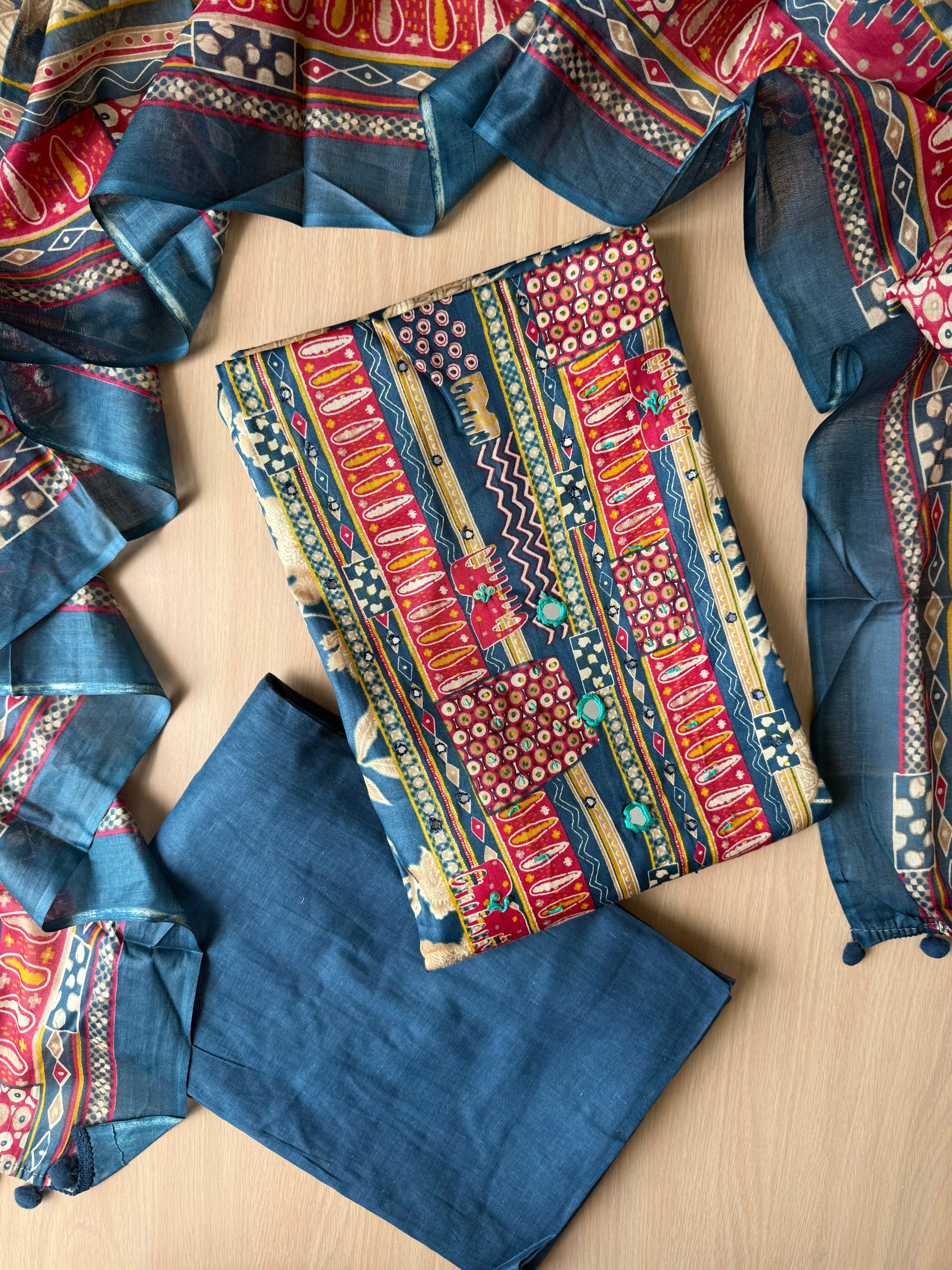 Premium Cotton Unstitched Set