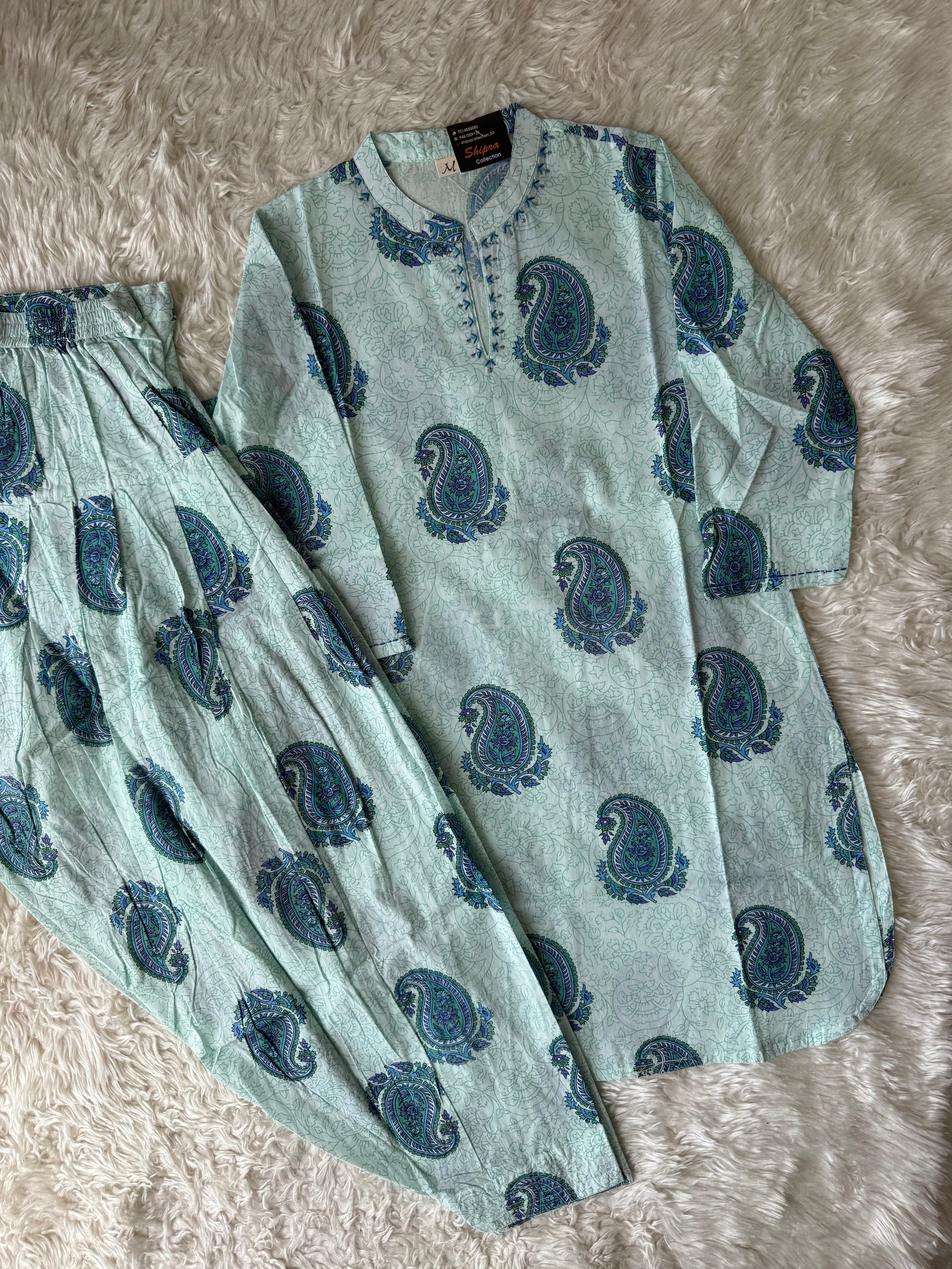 Premium Cotton Kurti Farshi Salwar Set