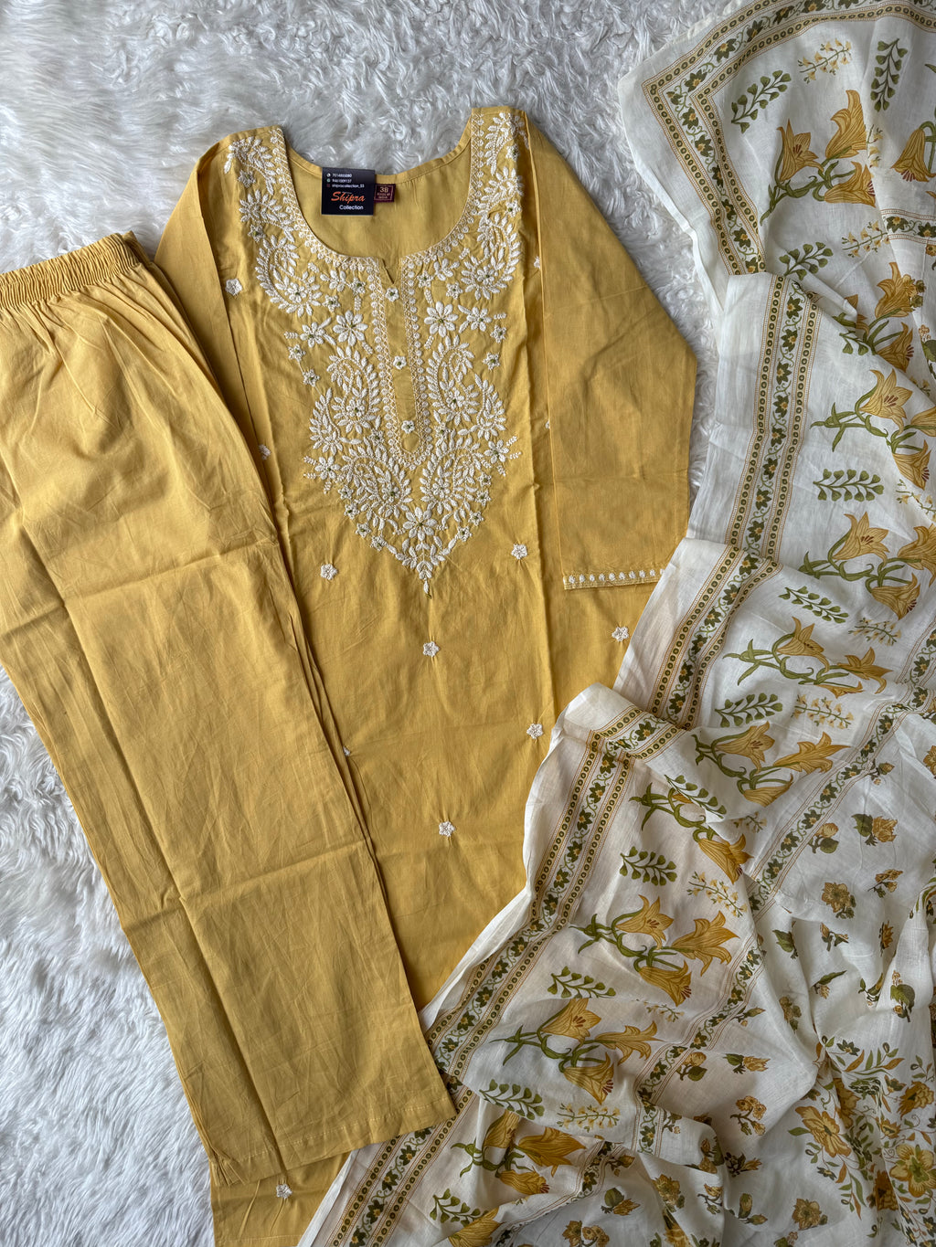 Premium Cotton Kurti Pant Dupatta Set