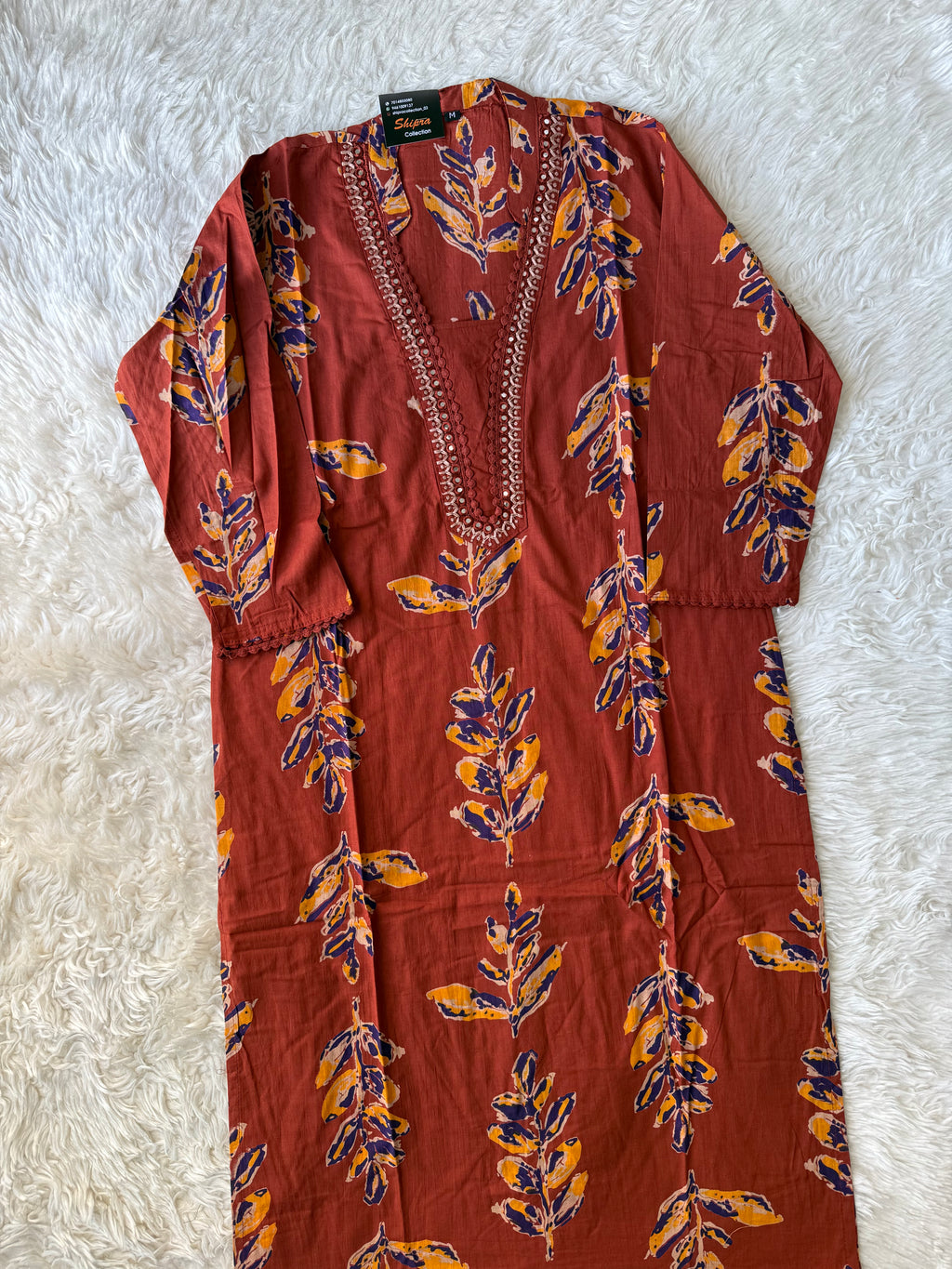 Pure Cotton Kurti Pant Dupatta Set