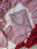 Pure Cotton Kurti Pant Dupatta Set