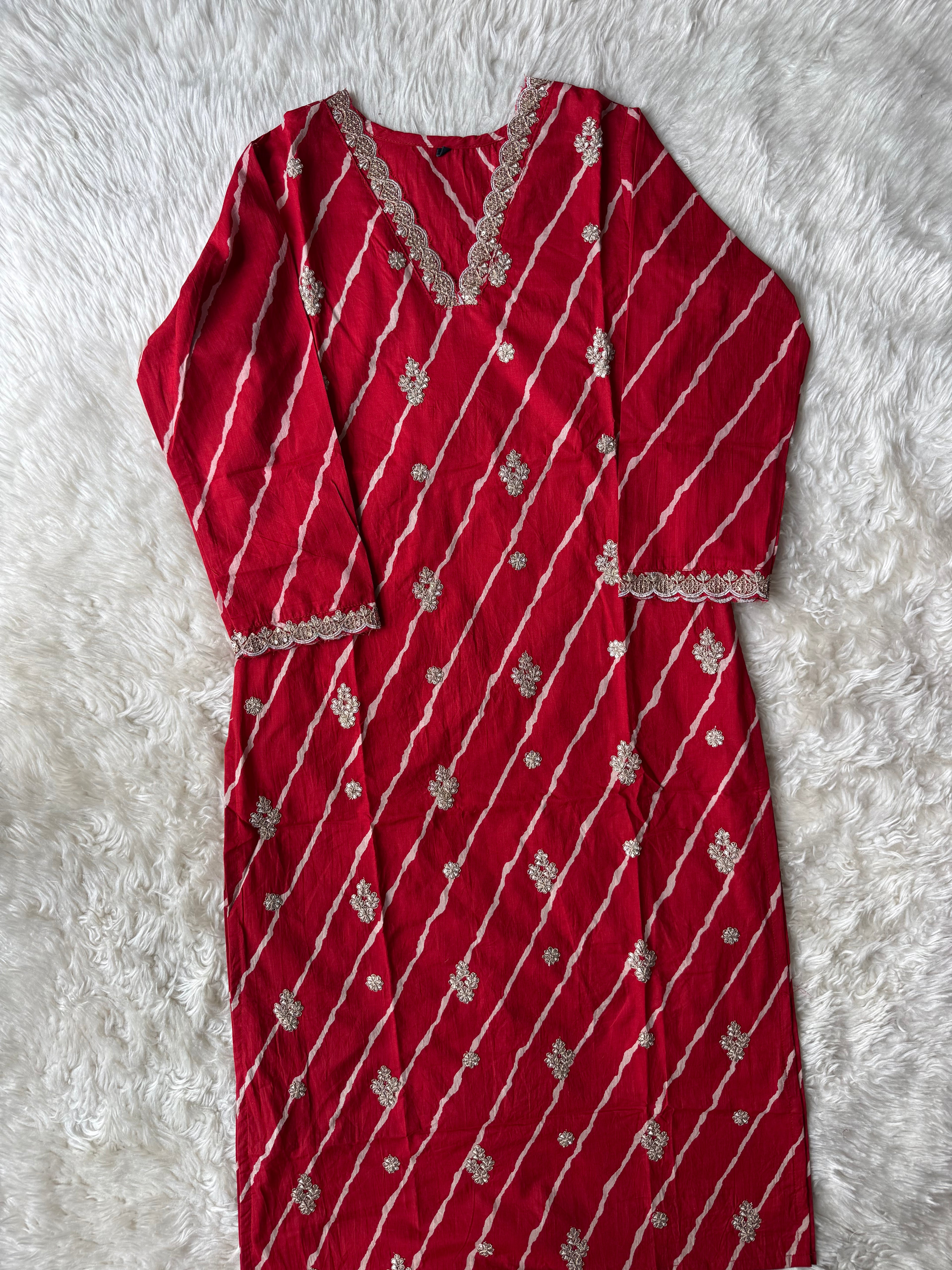Premium Cotton Lehariya Set