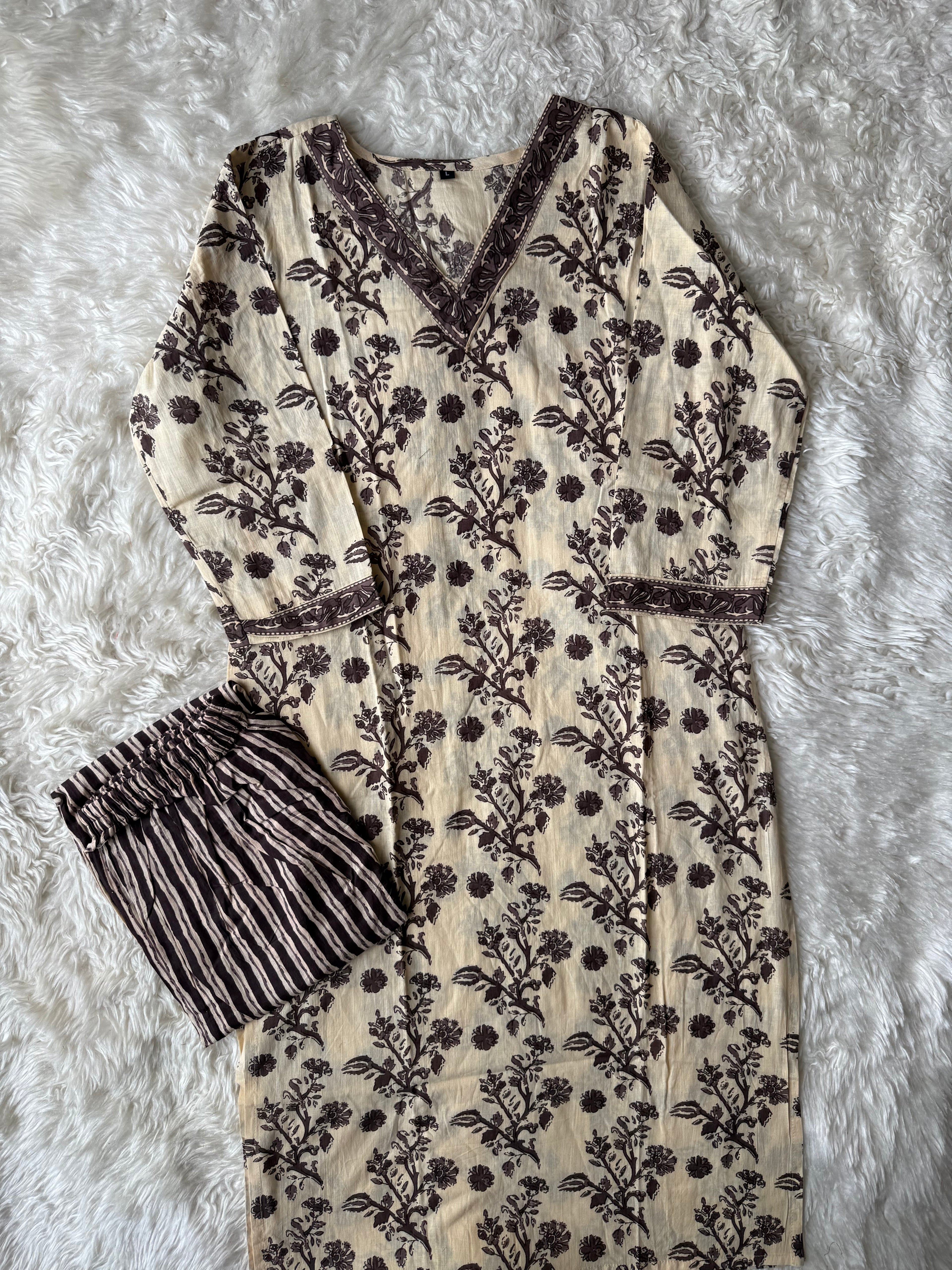 Cotton Kurti Pant Set