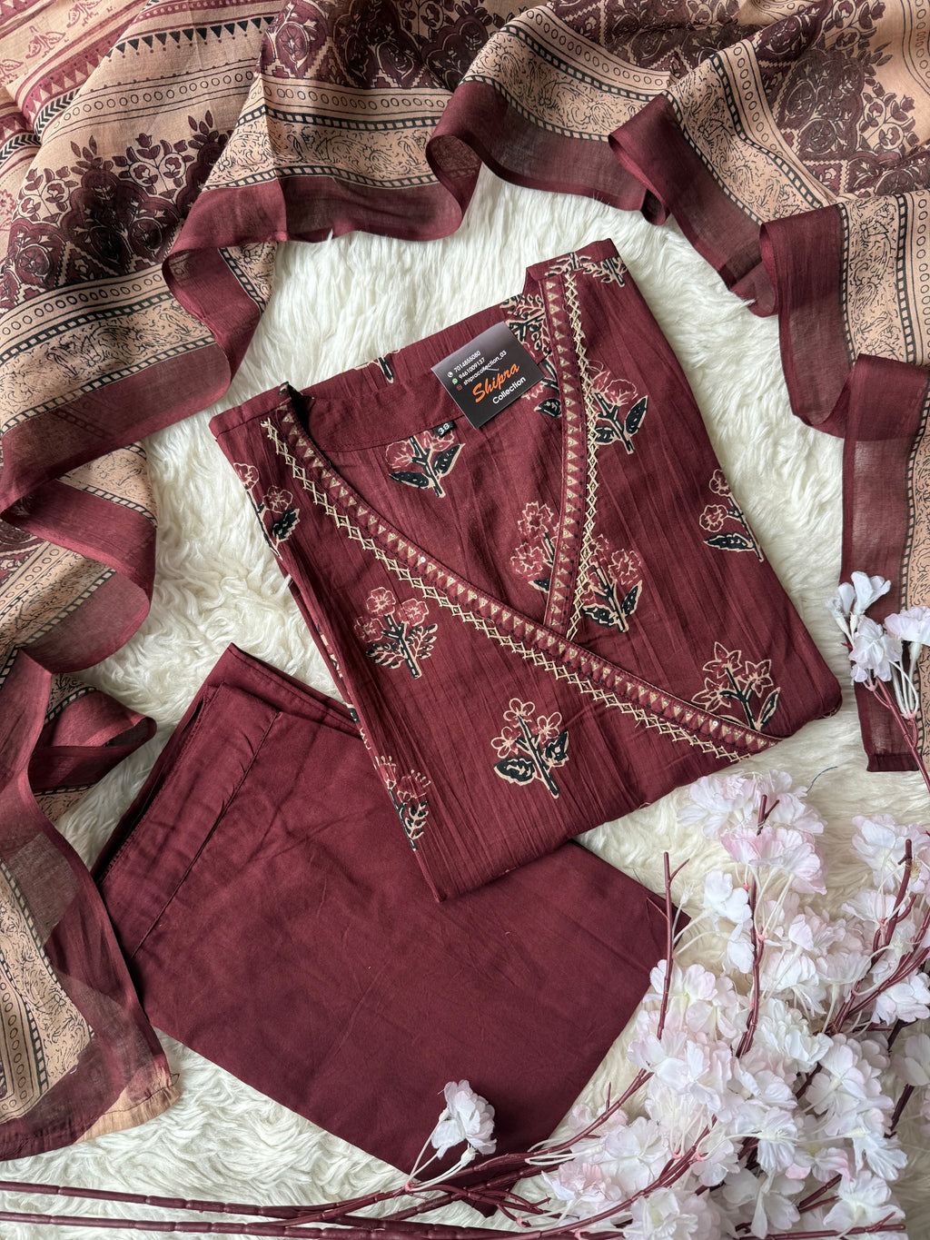 Premium Cotton Kurti Pant Dupatta Set