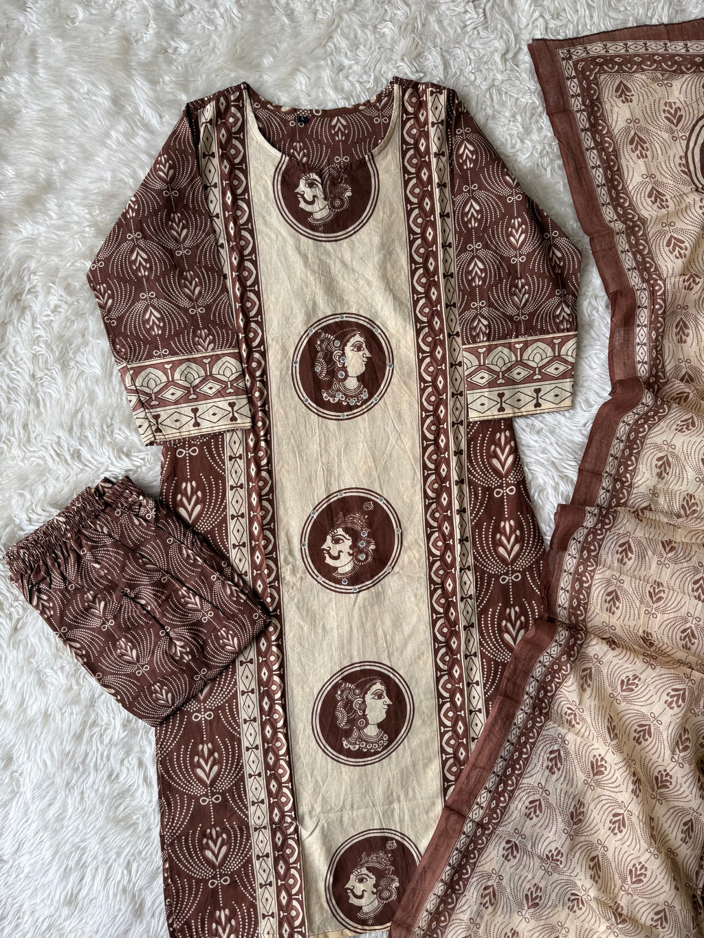 Budget Friendly Kurti Pant Dupatta Set