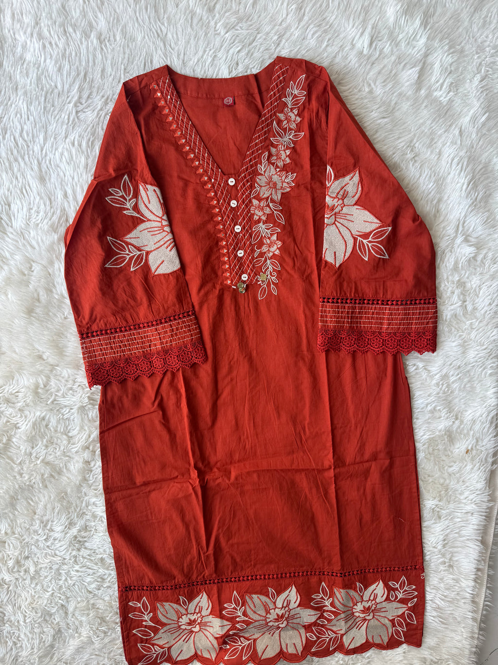 Pure Cotton Kurti Pant Dupatta Set