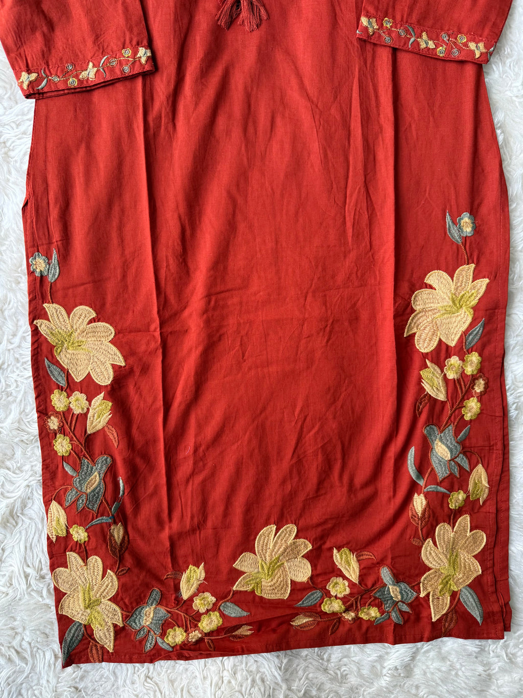 Pure Cotton Kurti Pant Dupatta Set