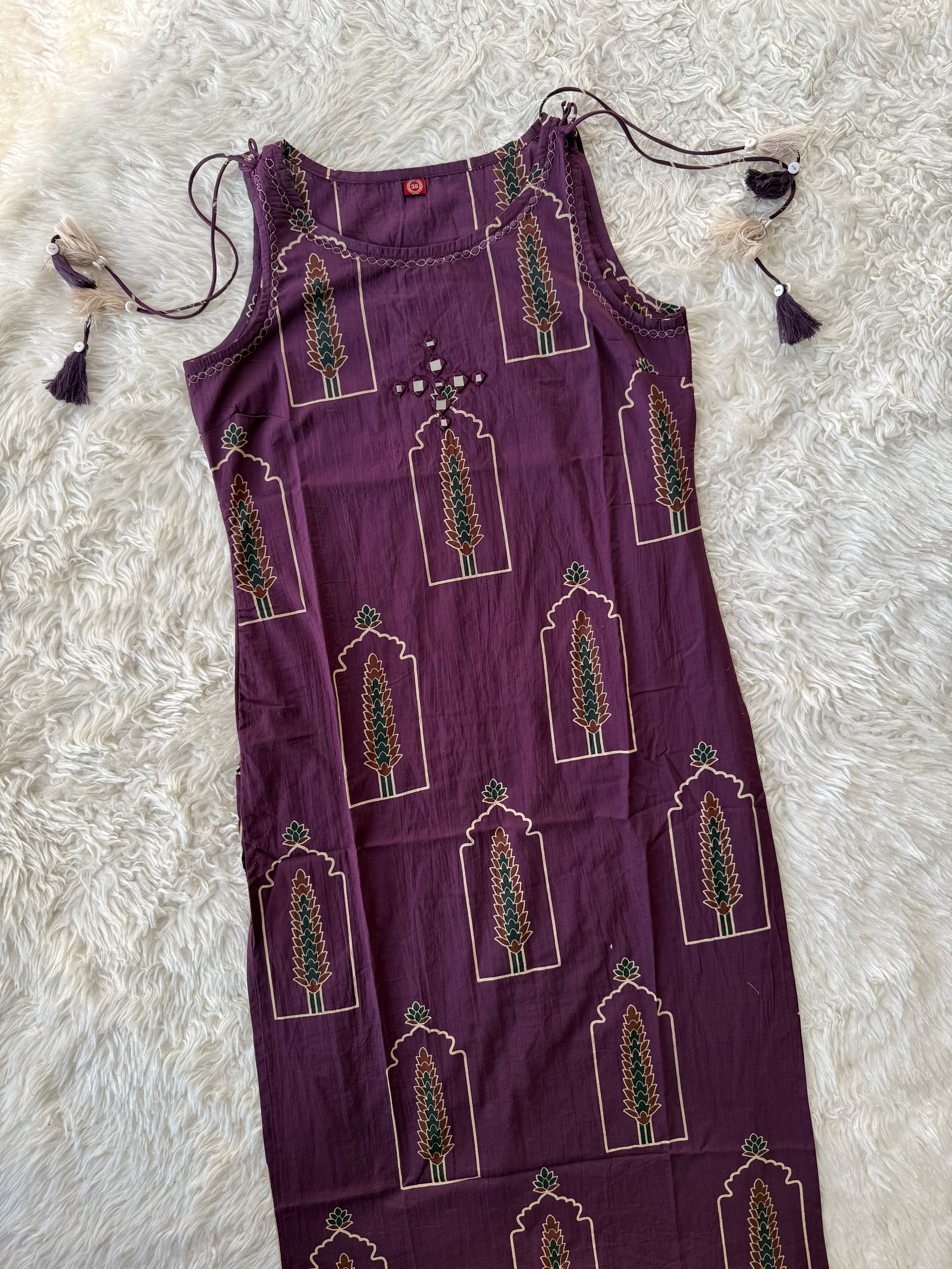Pure Cotton Sleeveless Co-ord Set
