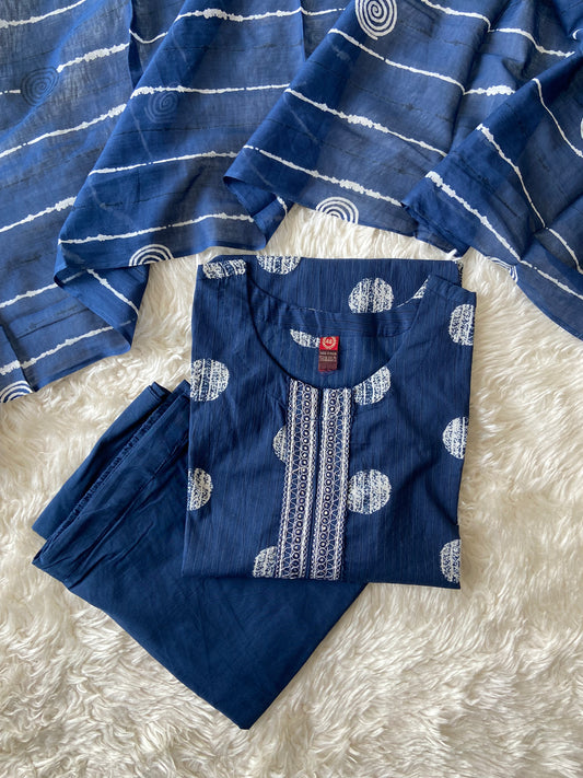 Budget Friendly Kurti Pant Dupatta Set