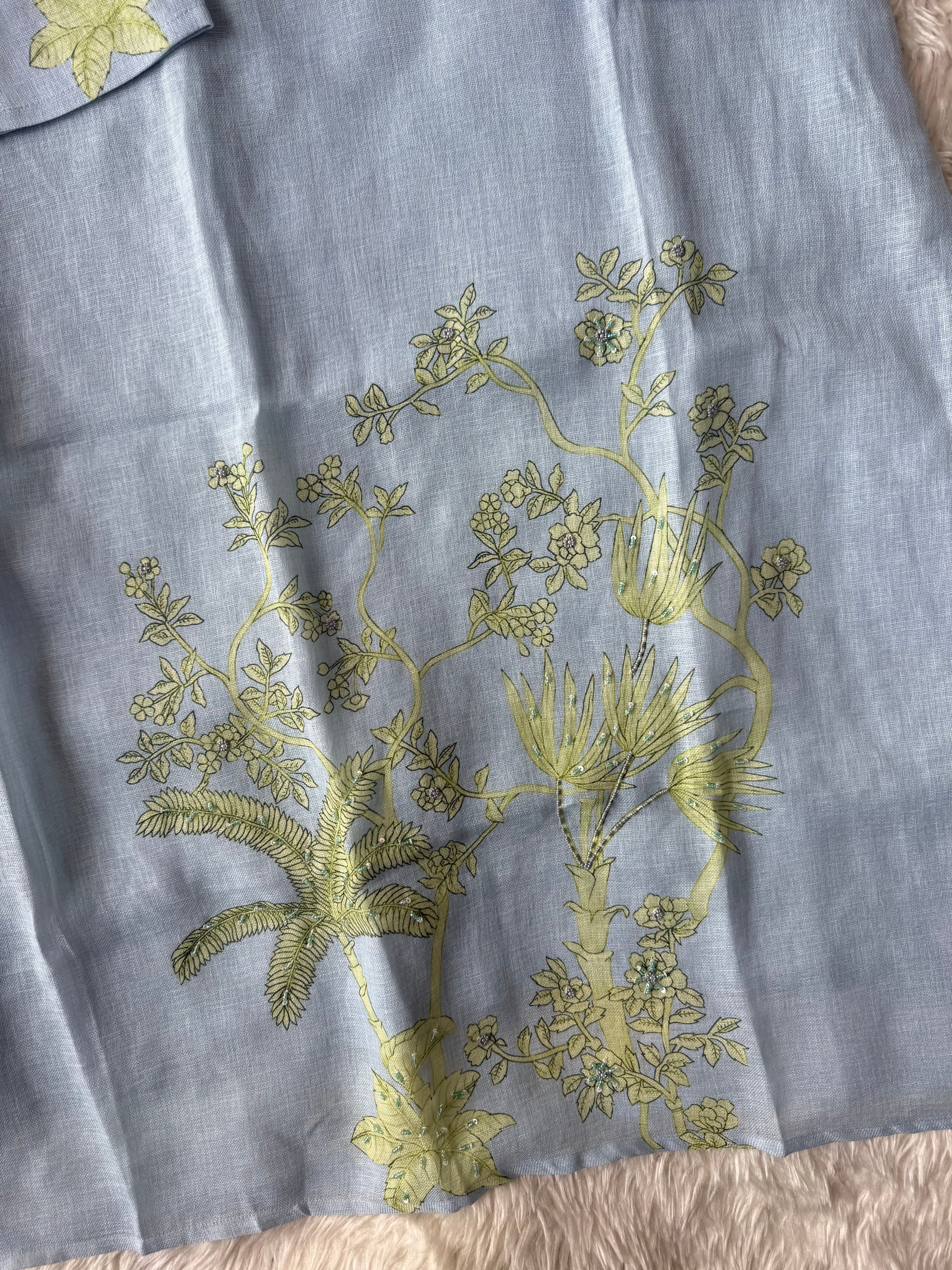 “Plus Size” Linen Kurti Pant Dupatta Set