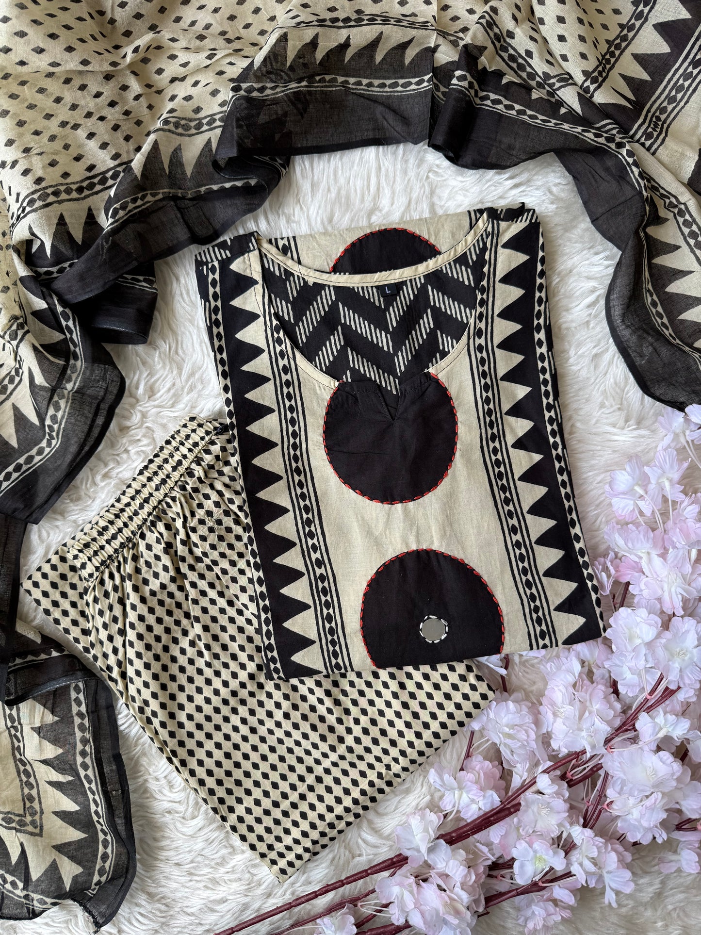 Budget Friendly Kurti Pant Dupatta Set