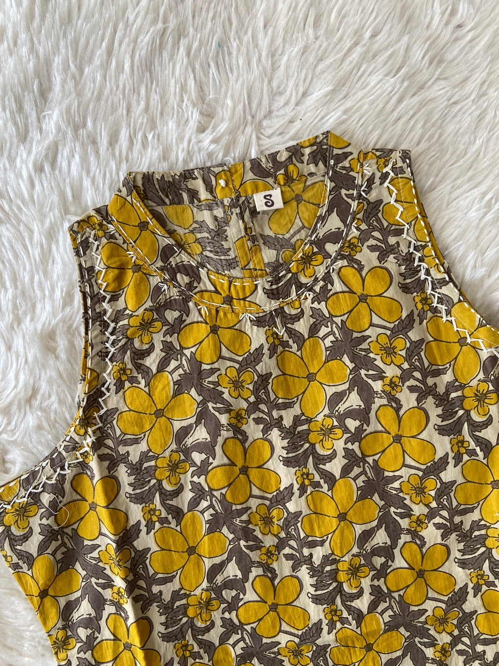 Pure Cotton Sleeveless Kurti Pant Set